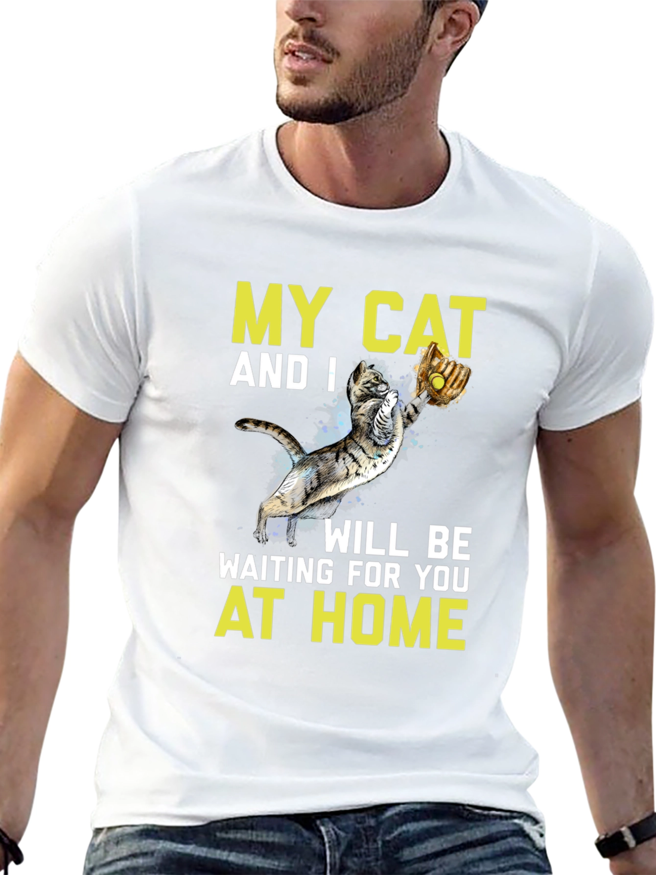 My Cat And I At Home Graphic T-Shirt
