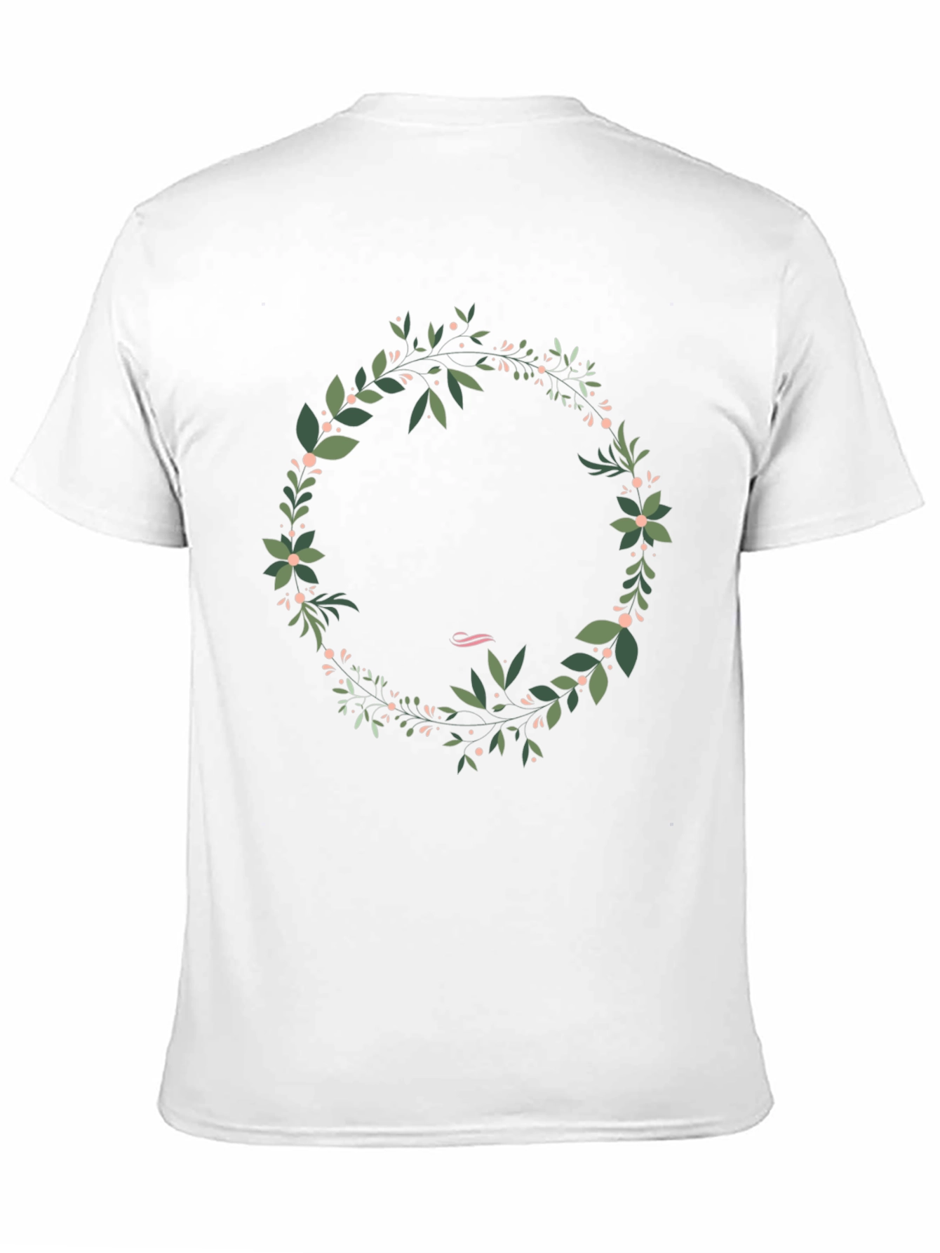 Nature Wreath Graphic Tee - Soft Black