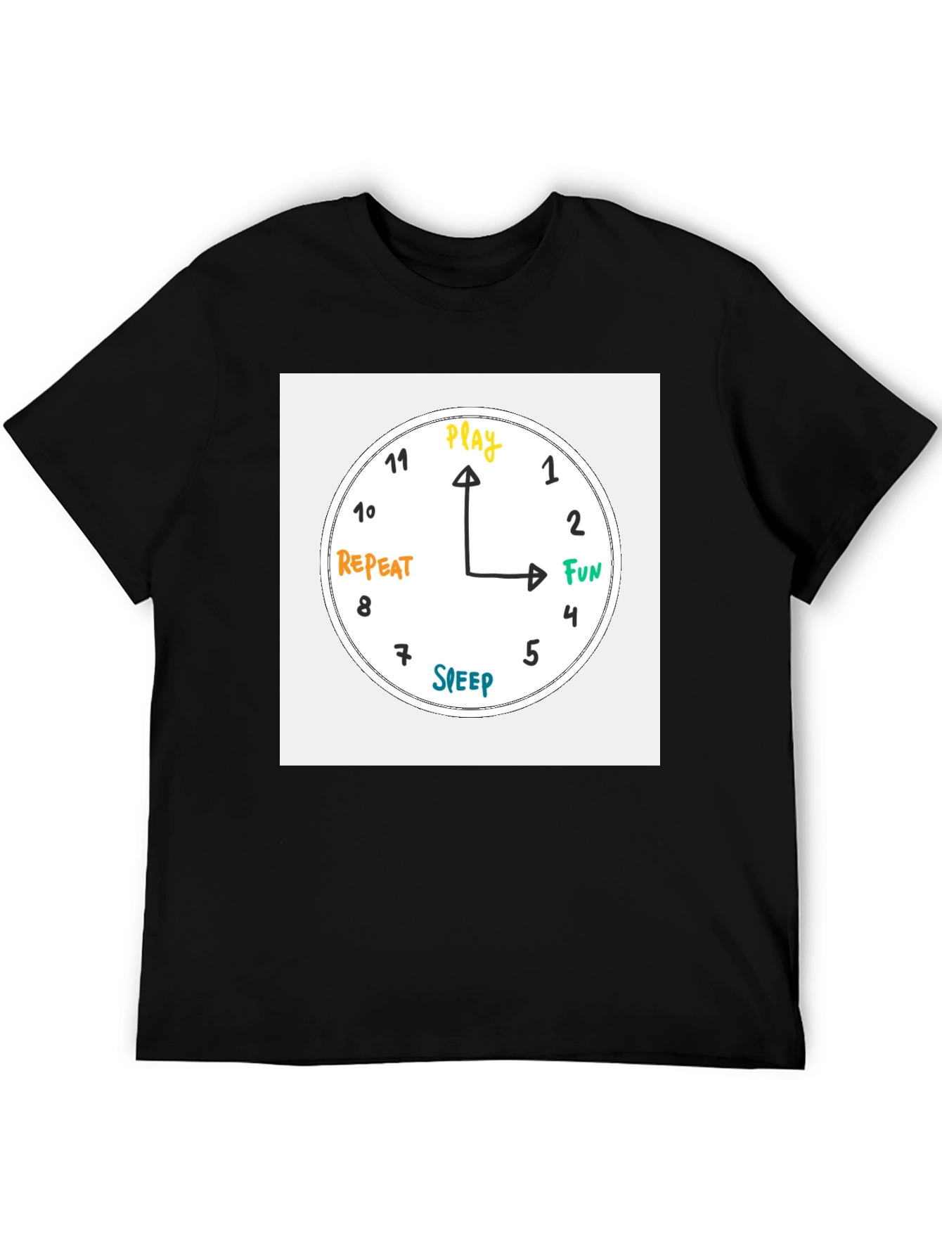 Play Time Clock Graphic T-Shirt