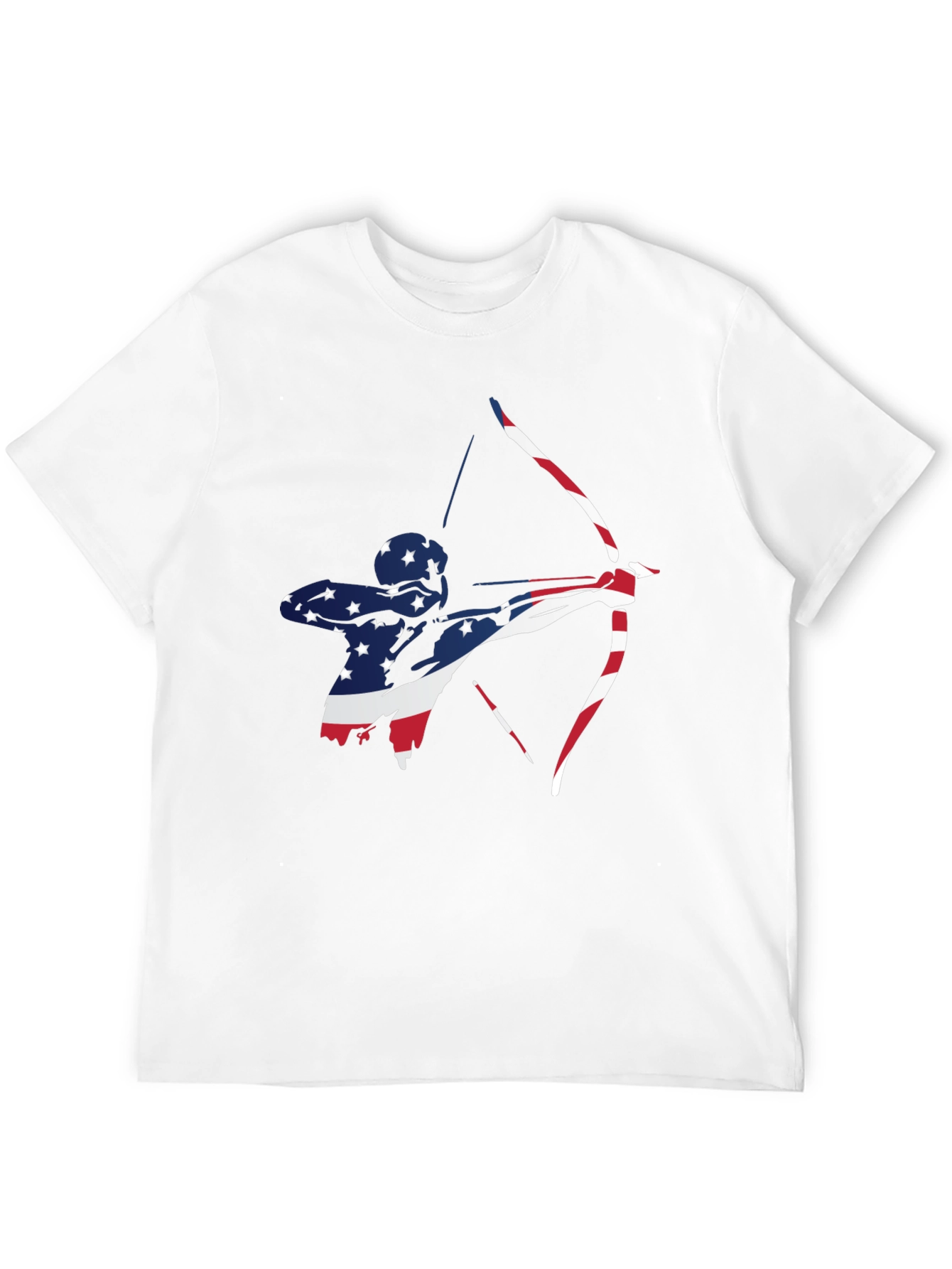 Patriotic Archer Graphic Tee - Black Cotton Blend