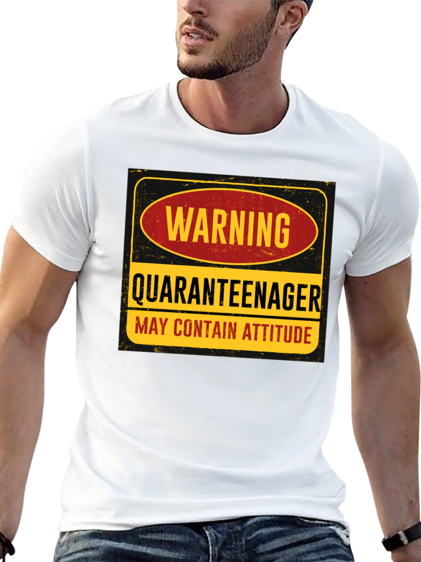 Warning Quaranteenager T-Shirt - May Contain Attitude