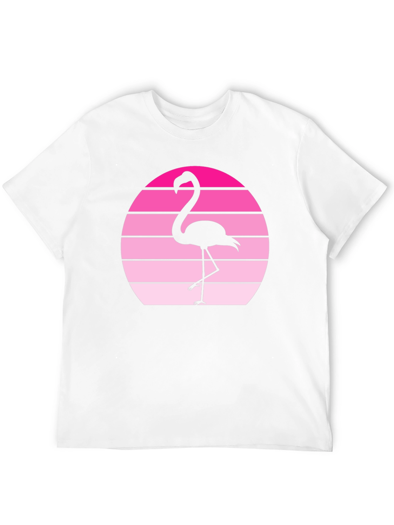 Retro Flamingo Graphic Tee - Sunset Vibes