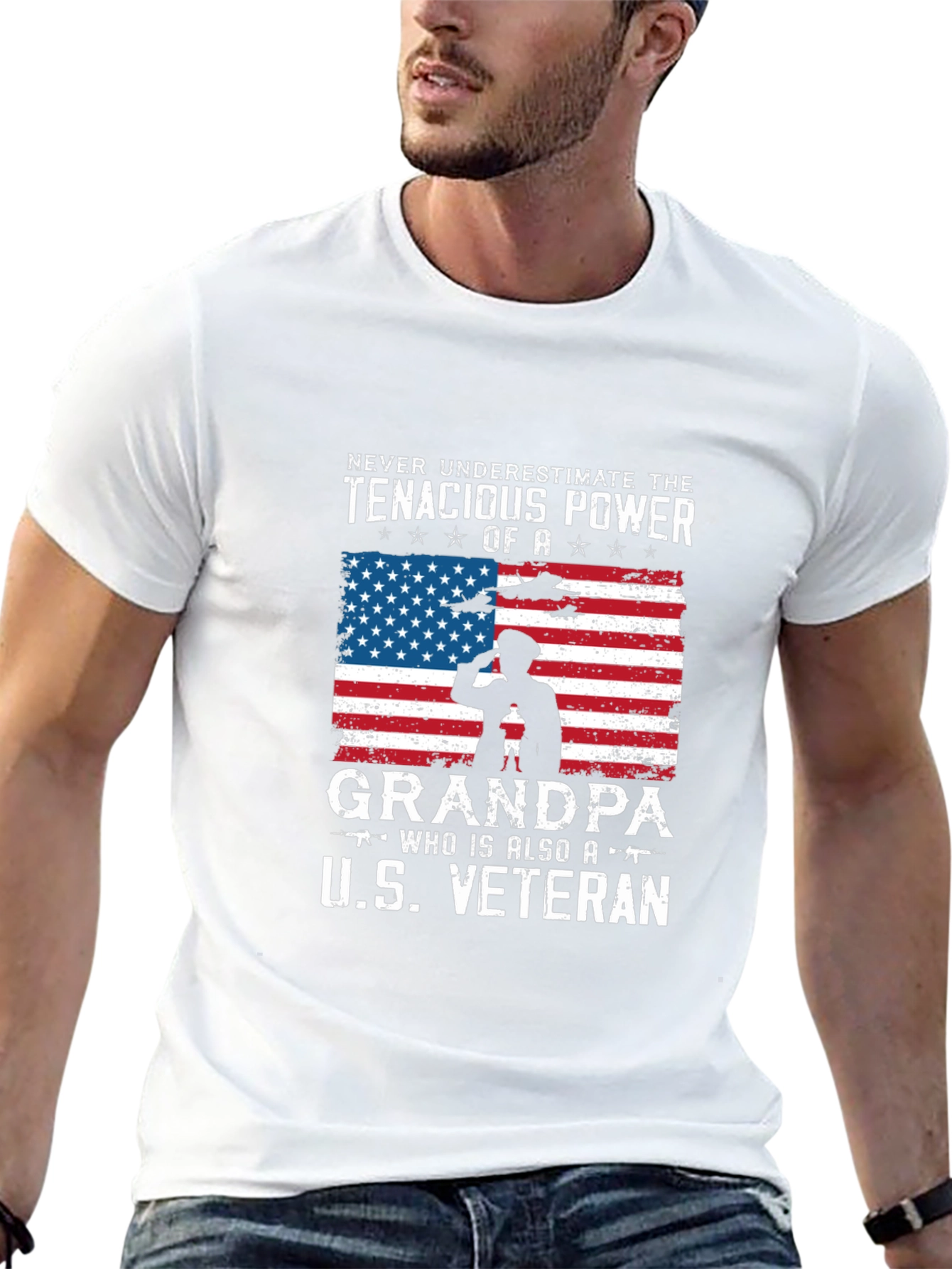 Tenacious Grandpa U.S. Veteran T-Shirt