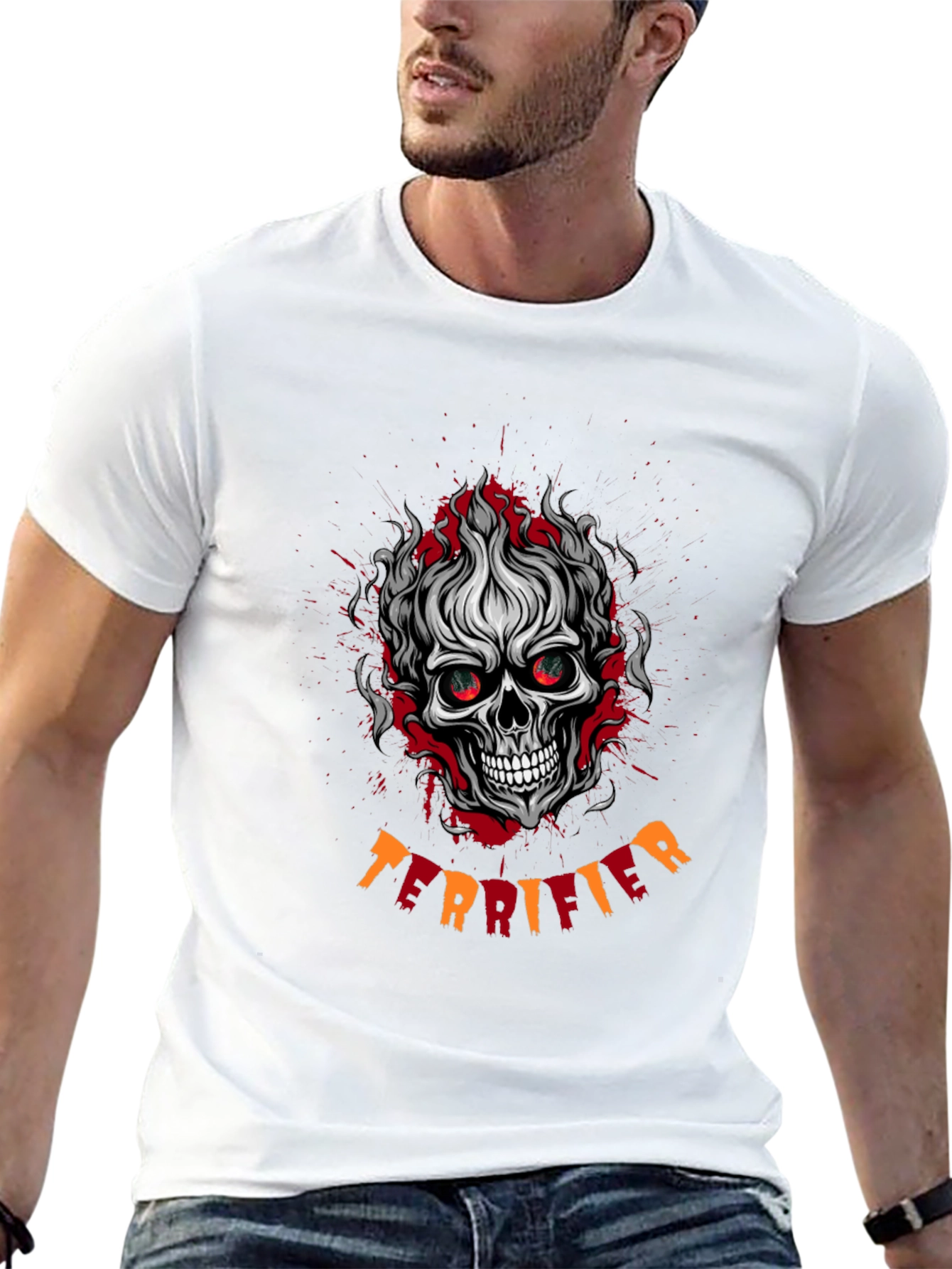 Terrifier Skull Graphic Black T-Shirt