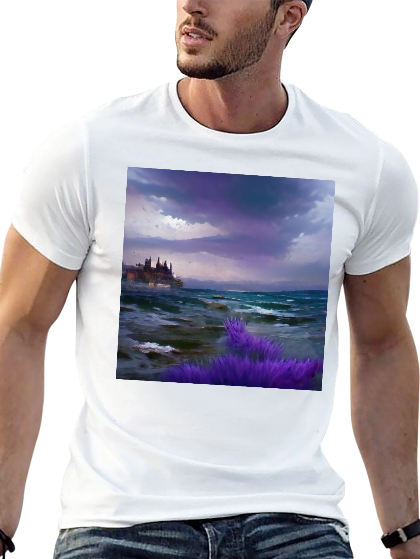Stormy Coastline Graphic Tee