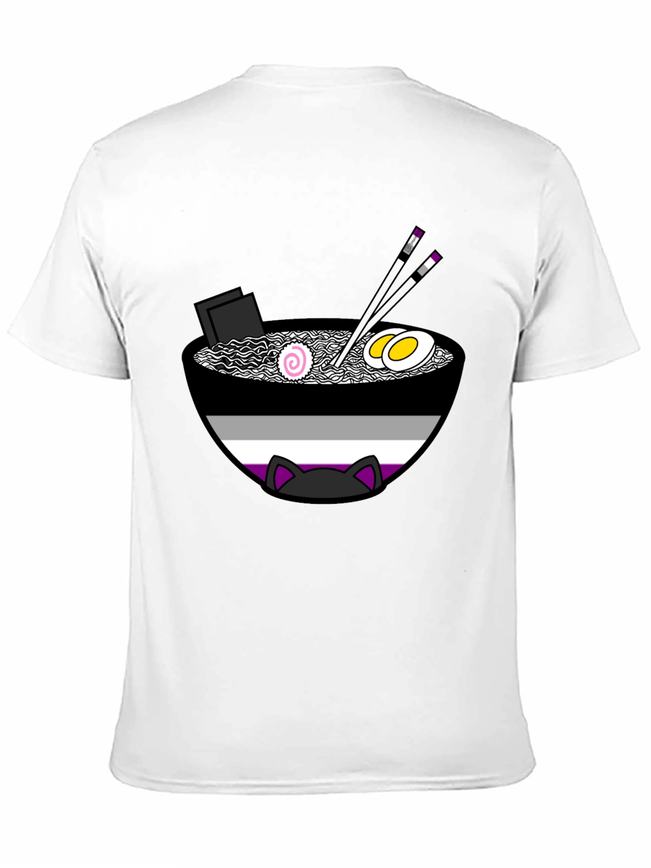Ace Ramen Cat T-Shirt - Asexual Pride