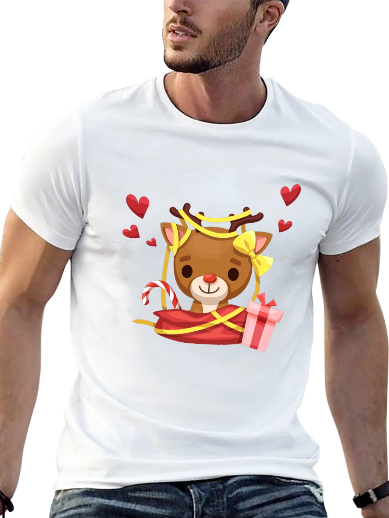 Cute Reindeer Christmas T-Shirt