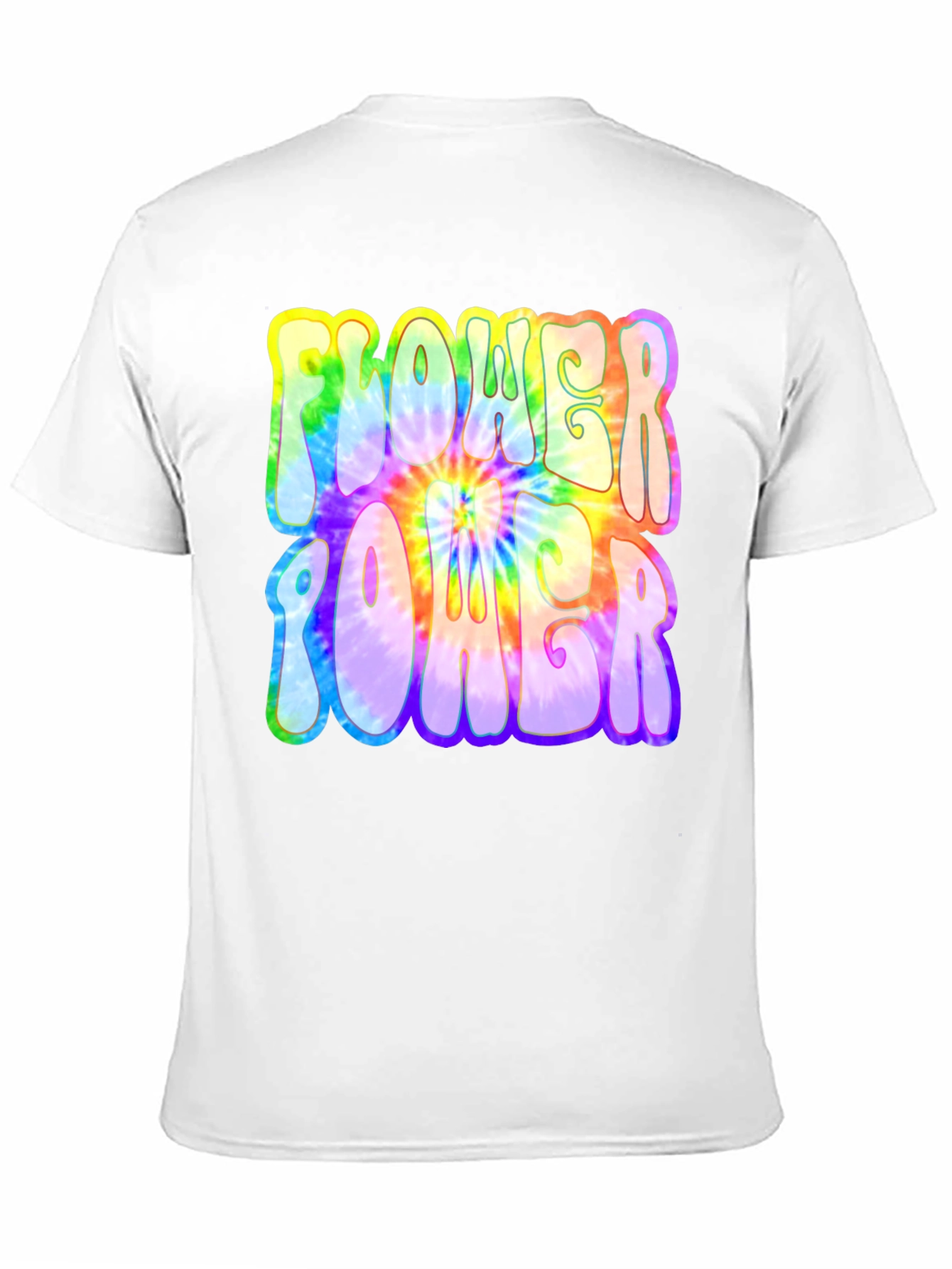 Flower Power Tie-Dye Graphic T-Shirt