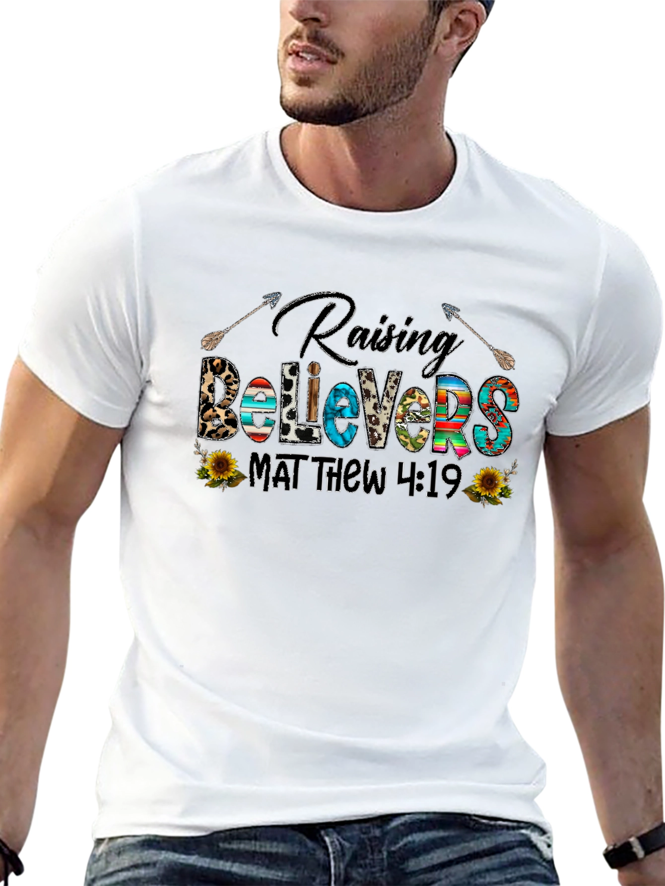 Raising Believers Tee - Matthew 4:19 Graphic T-Shirt