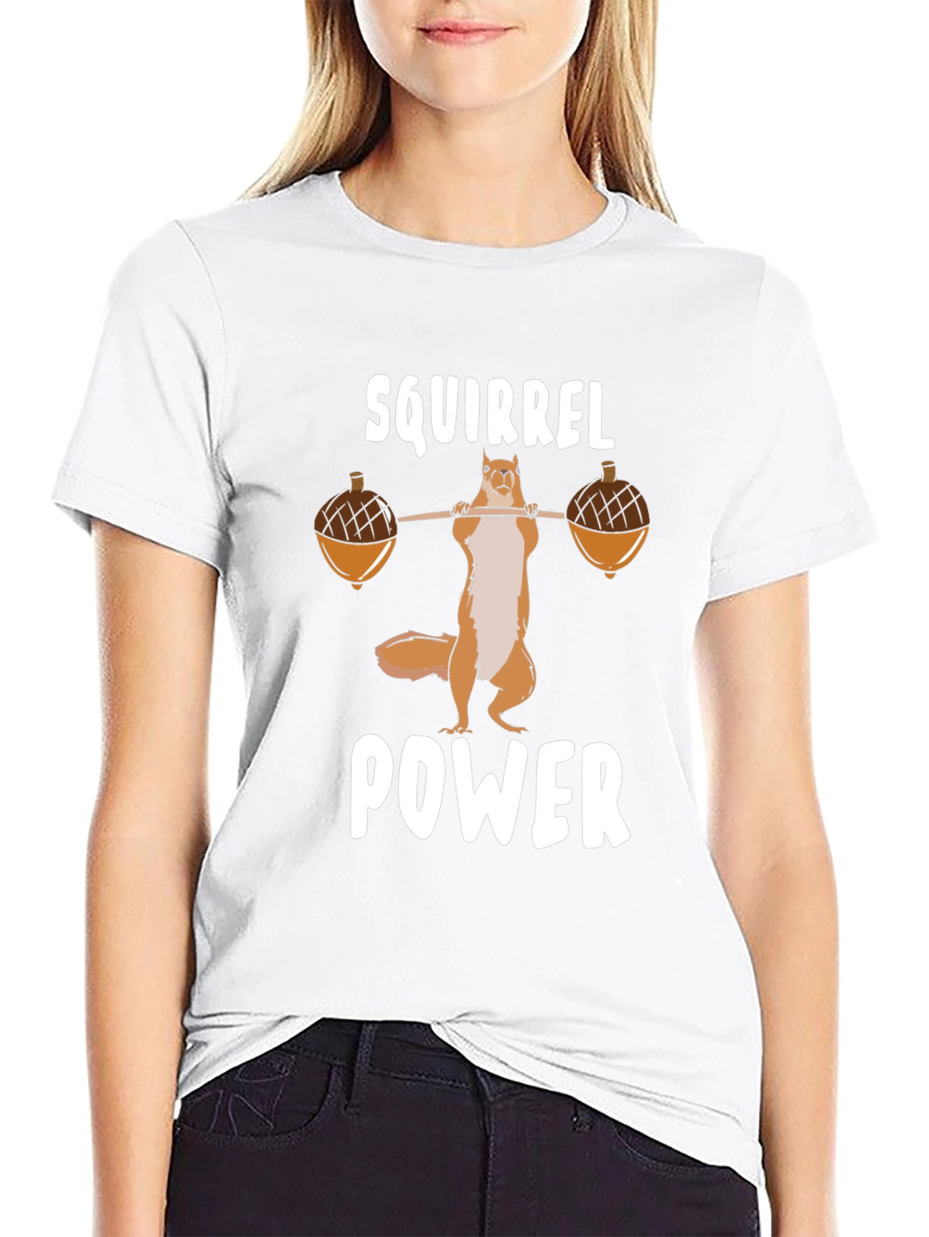 Squirrel Power T-Shirt - Funny Gym Workout Tee