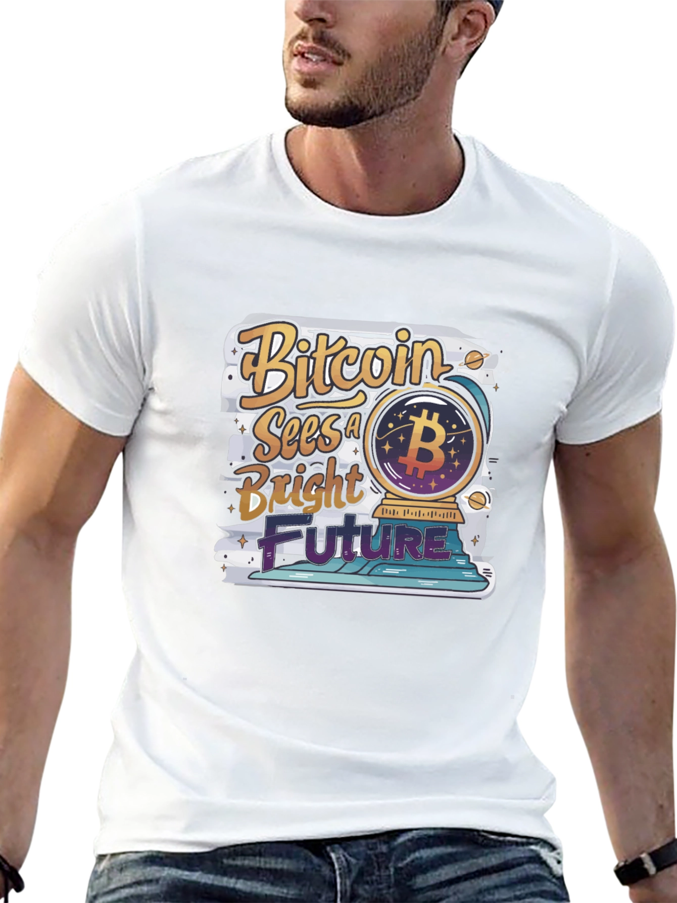 Bitcoin Bright Future Graphic Tee - Crypto T-Shirt