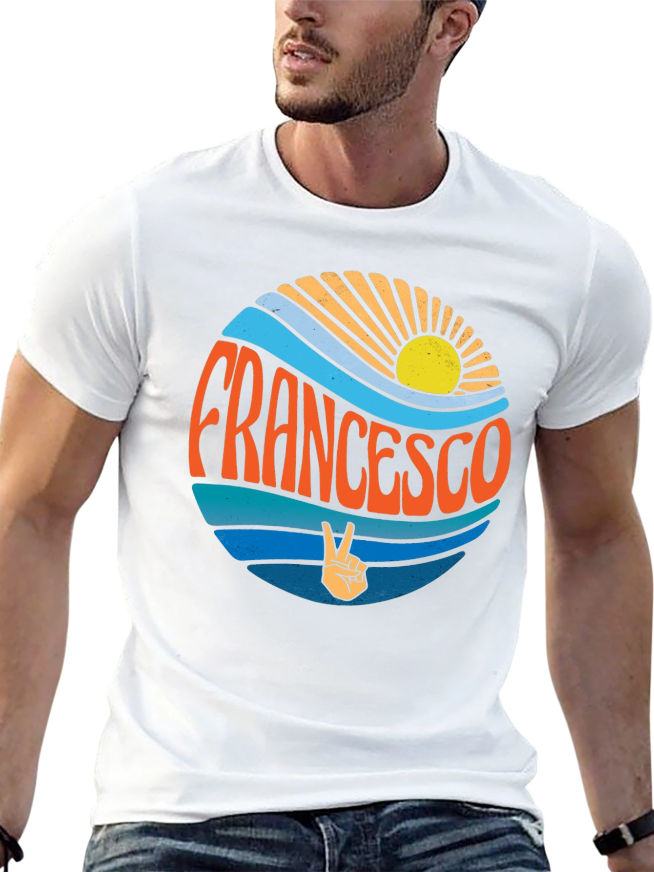 Francesco Graphic Tee - Retro Ocean Vibes