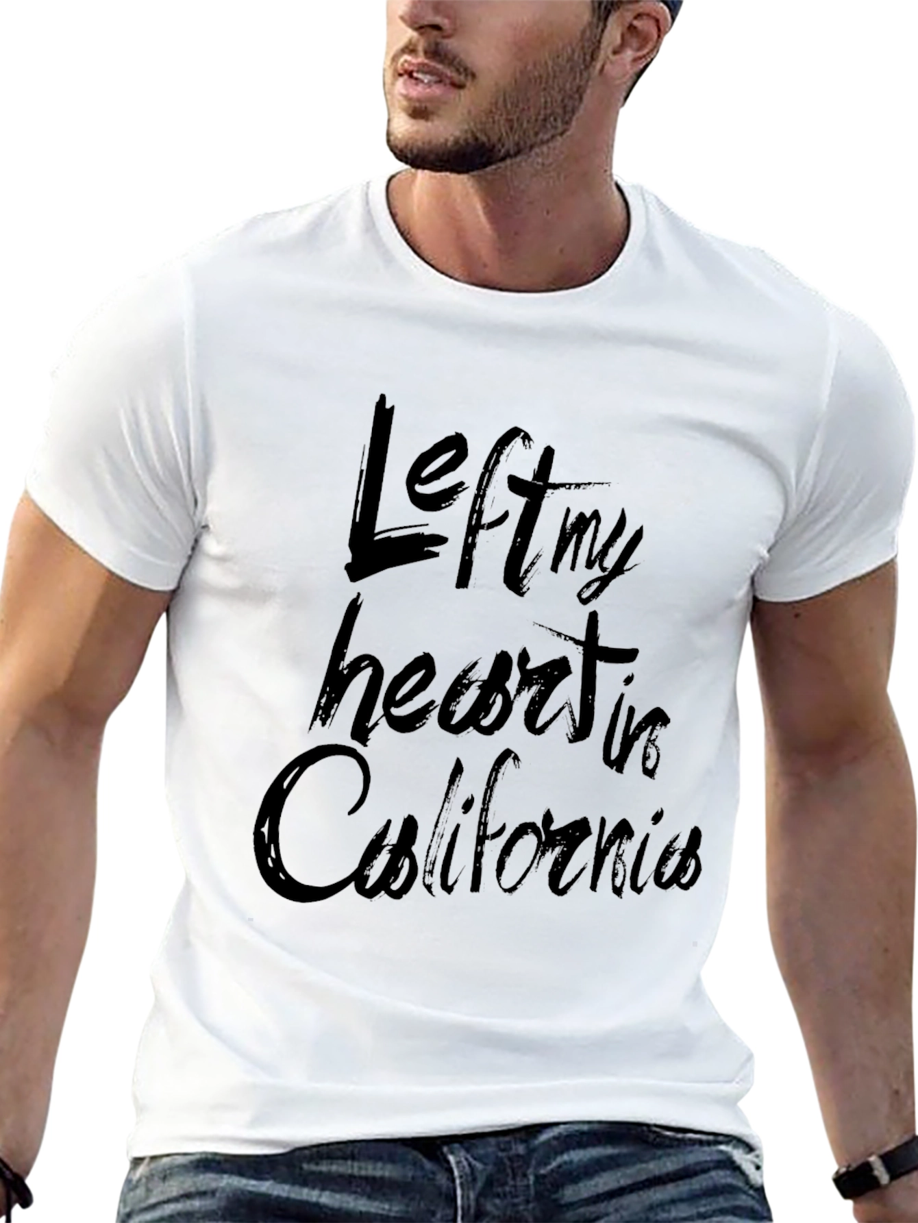 Left My Heart in California Black T-Shirt