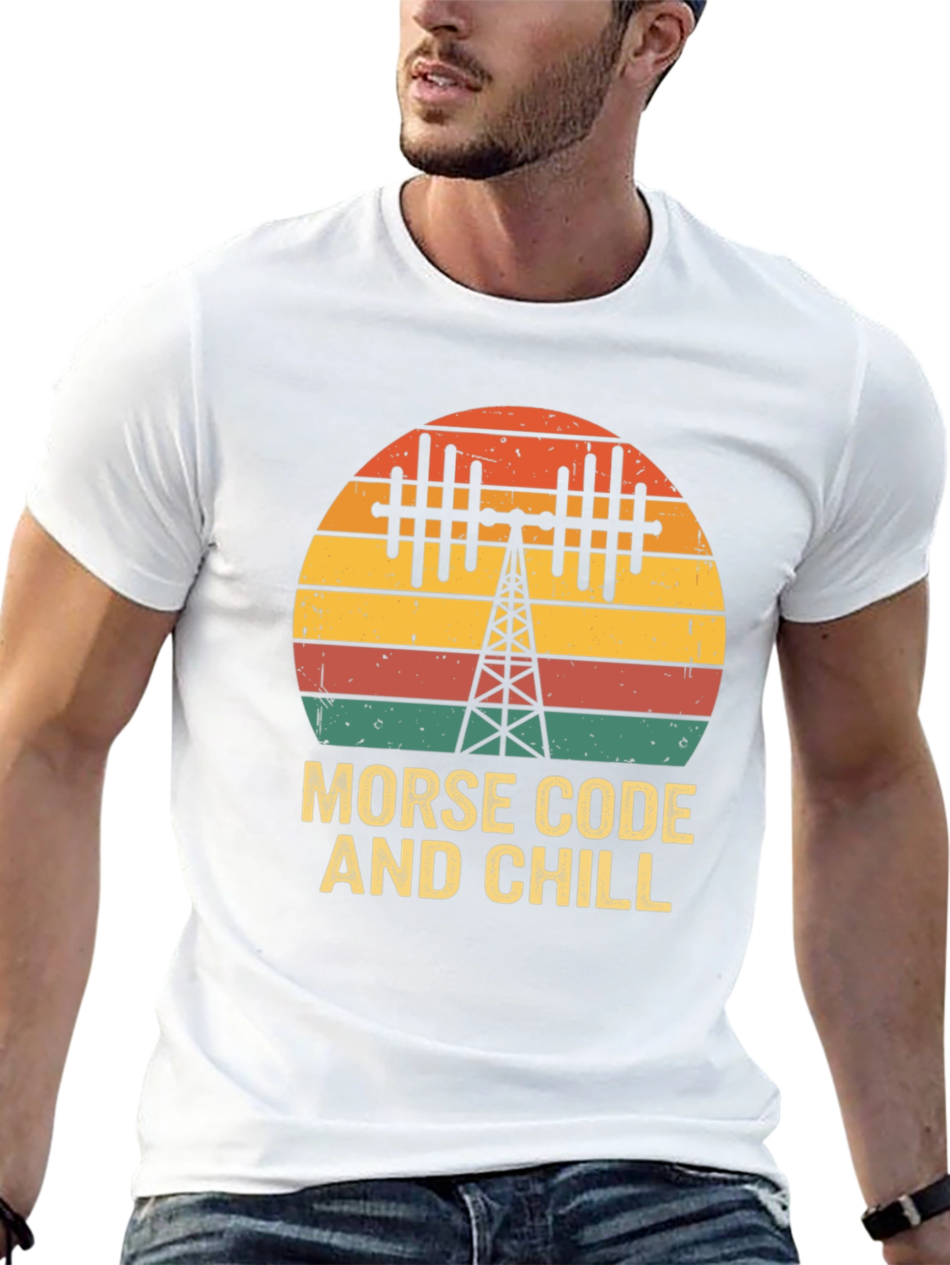 Morse Code and Chill Retro T-Shirt