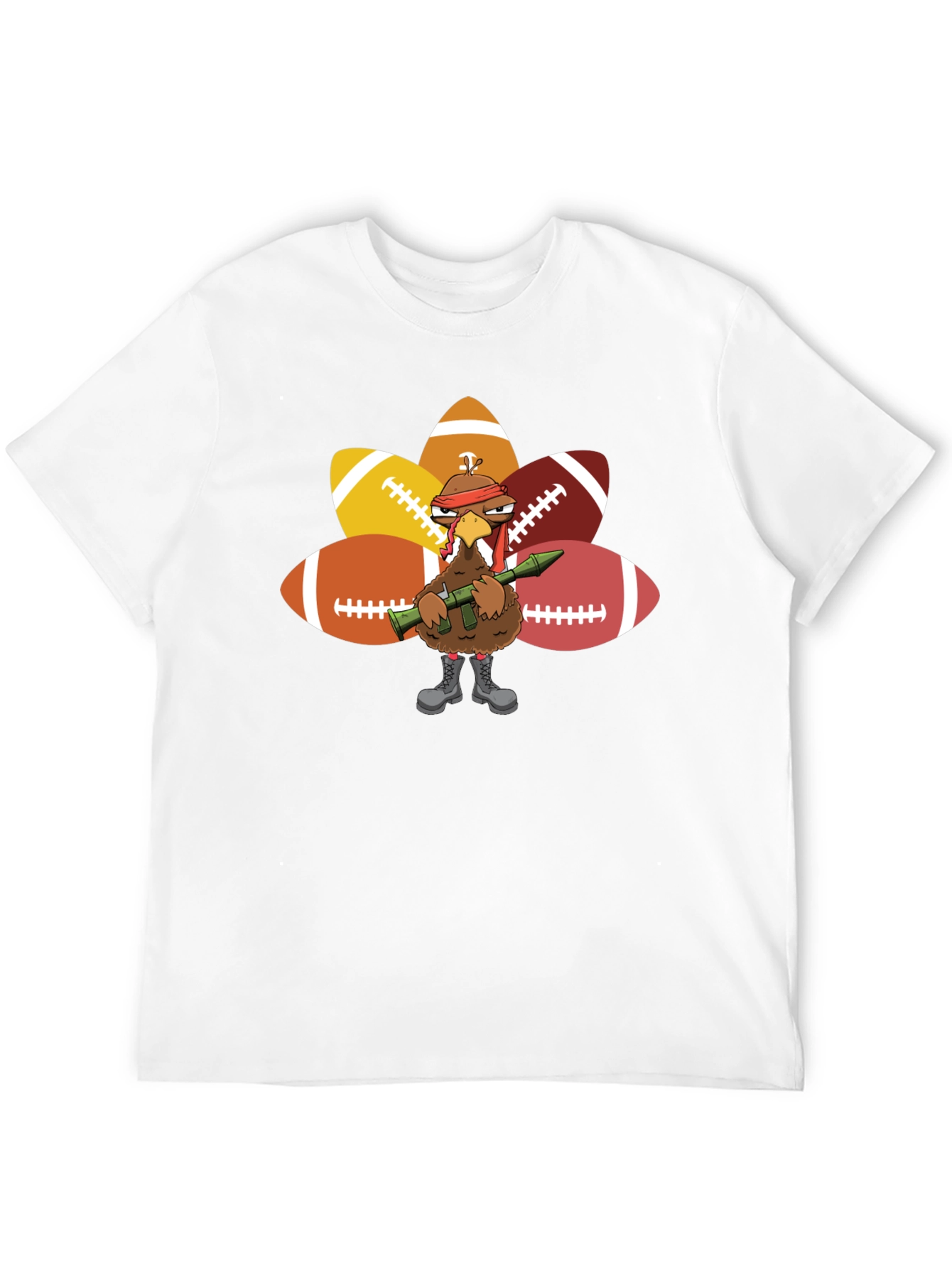 Thanksgiving Turkey Football T-Shirt