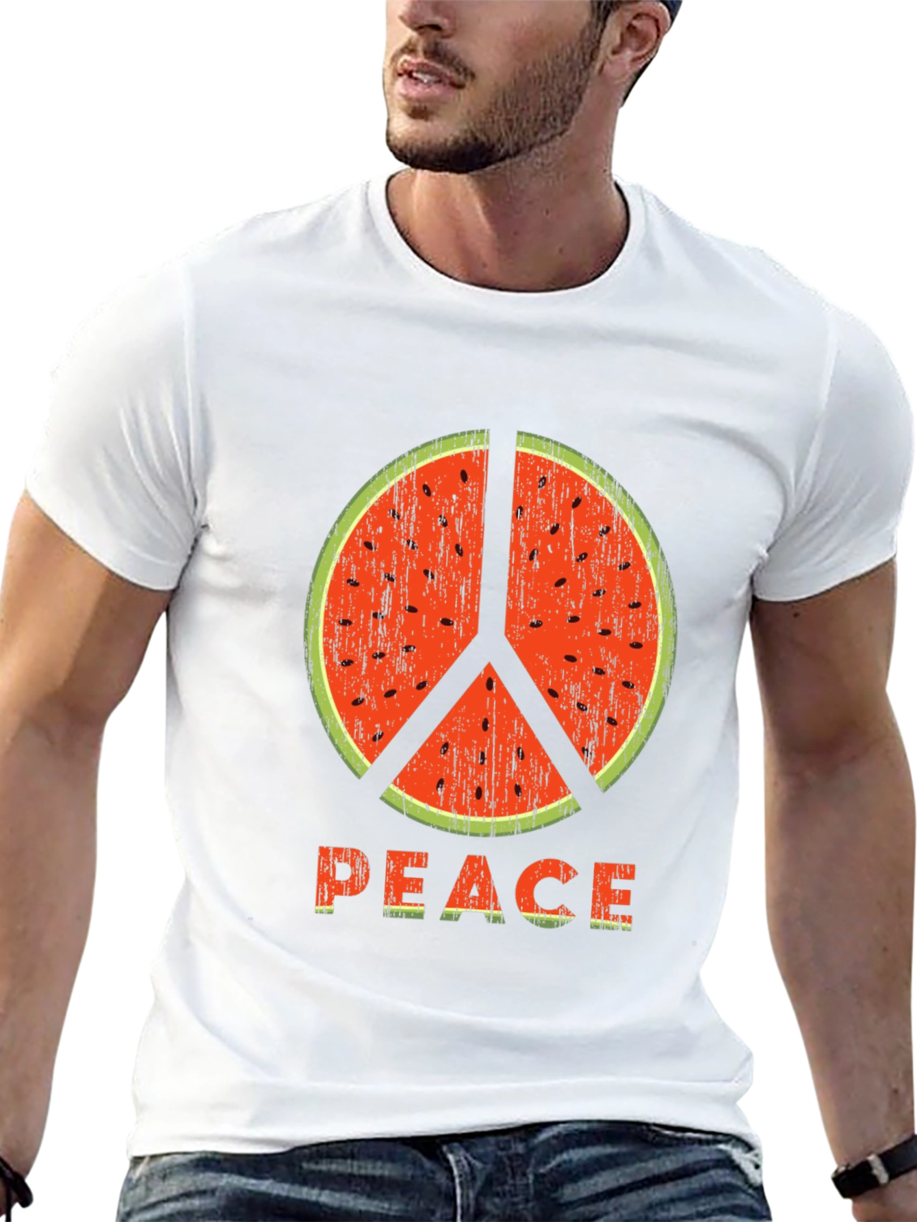 Watermelon Peace Sign Graphic Tee