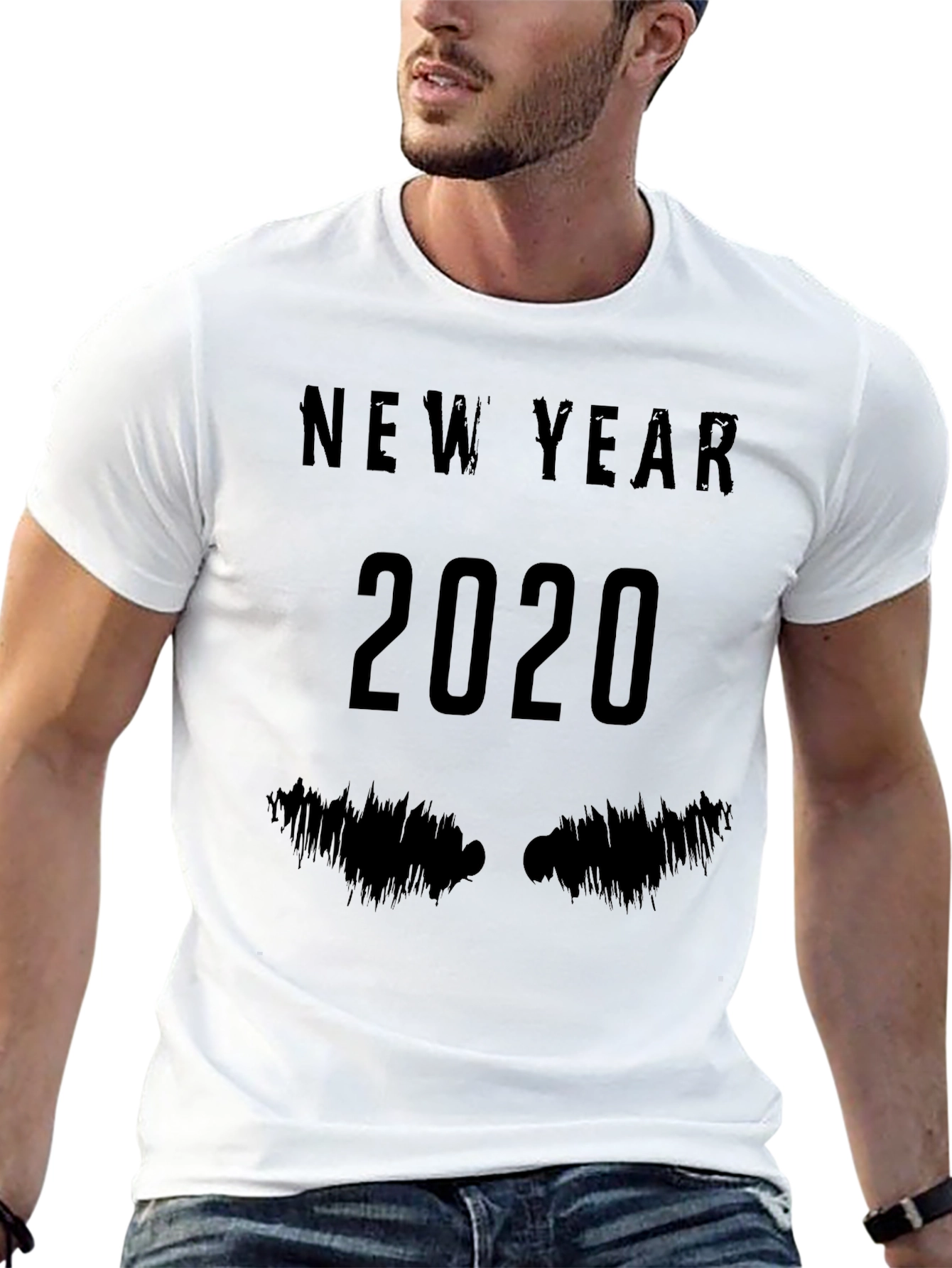 New Year 2020 Graphic Tee - Mens Black T-Shirt