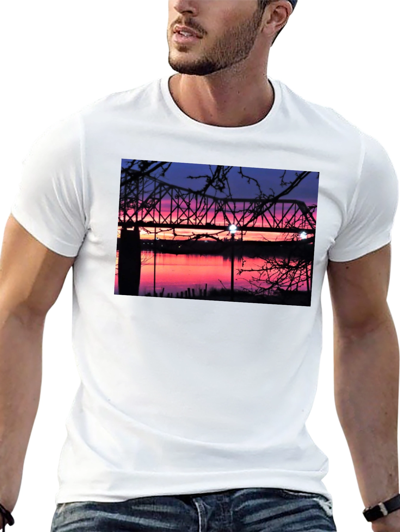 Sunset Bridge Graphic T-Shirt