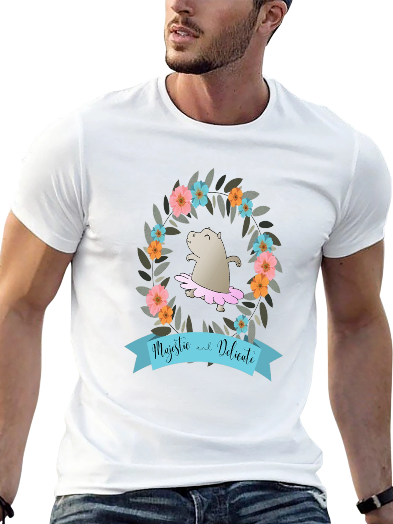 Majestic & Delicate Hippo Tee