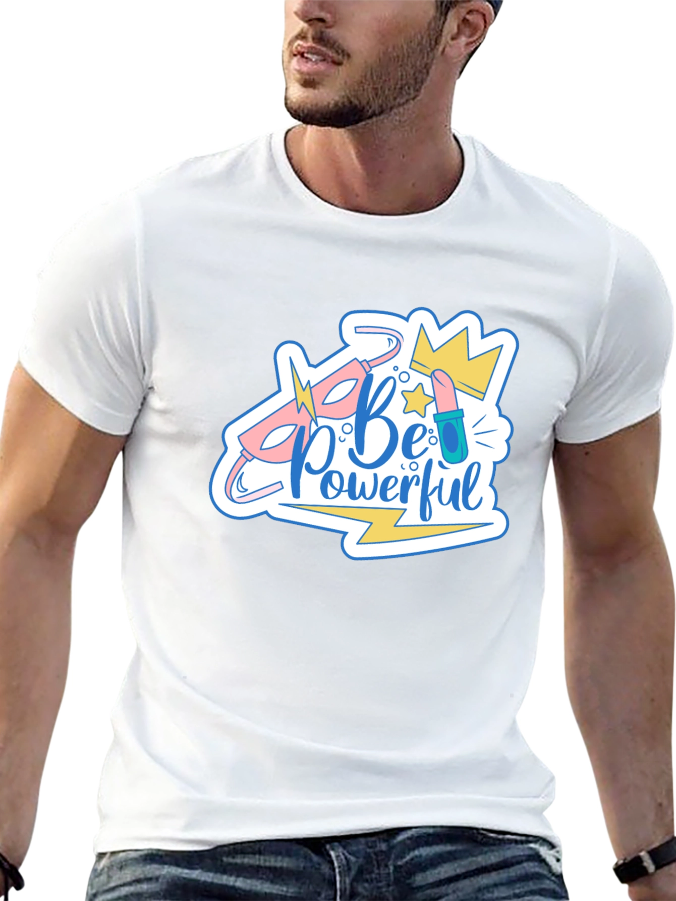 Be Powerful T-Shirt - Black Graphic Tee