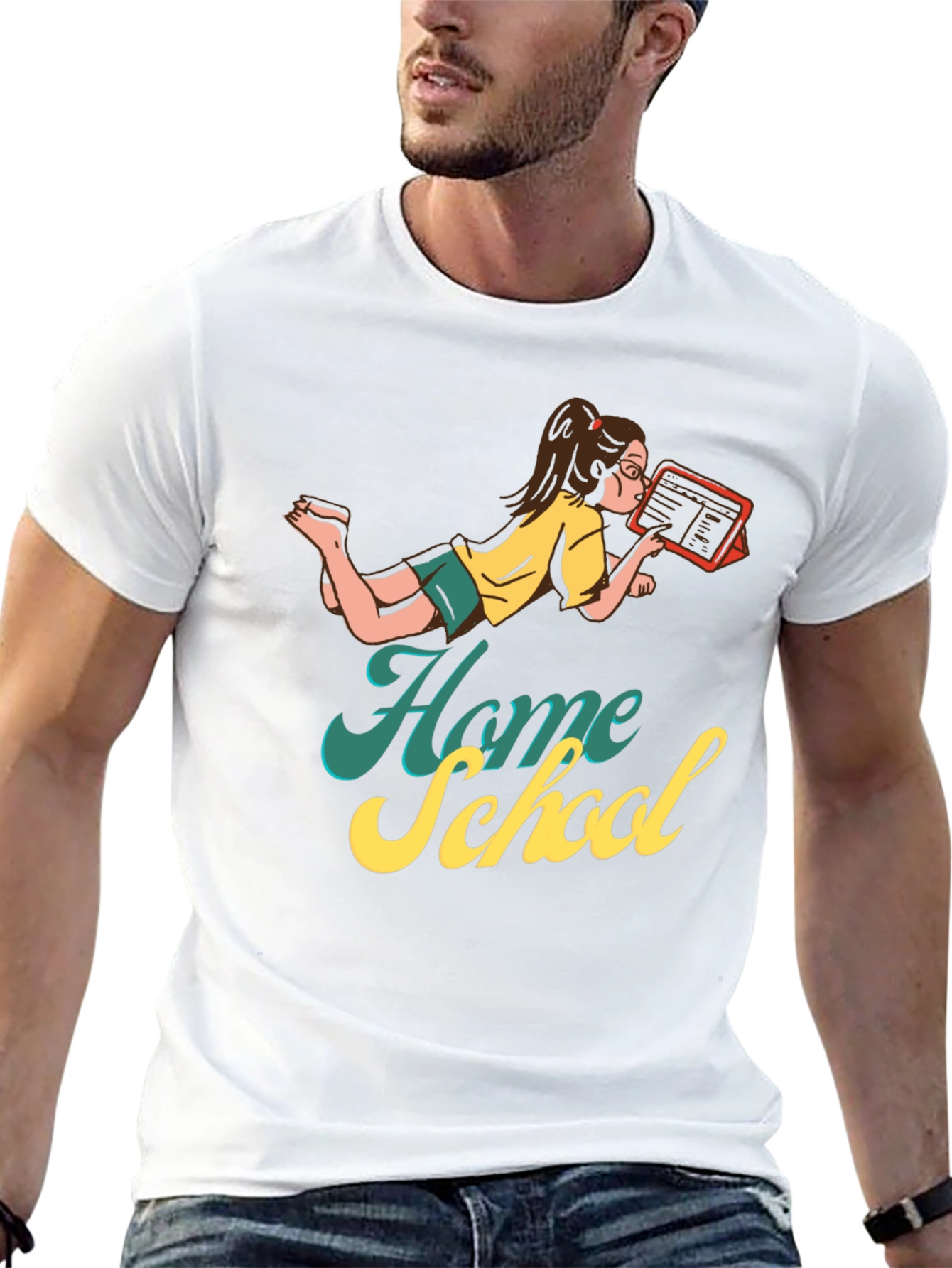 Home School T-Shirt Digital Learning Stylish Tee