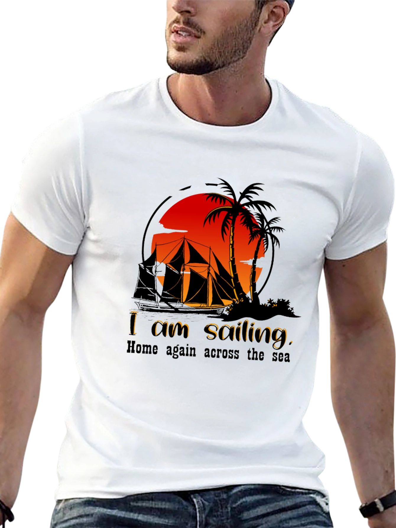 Sailing Adventure Black T-Shirt