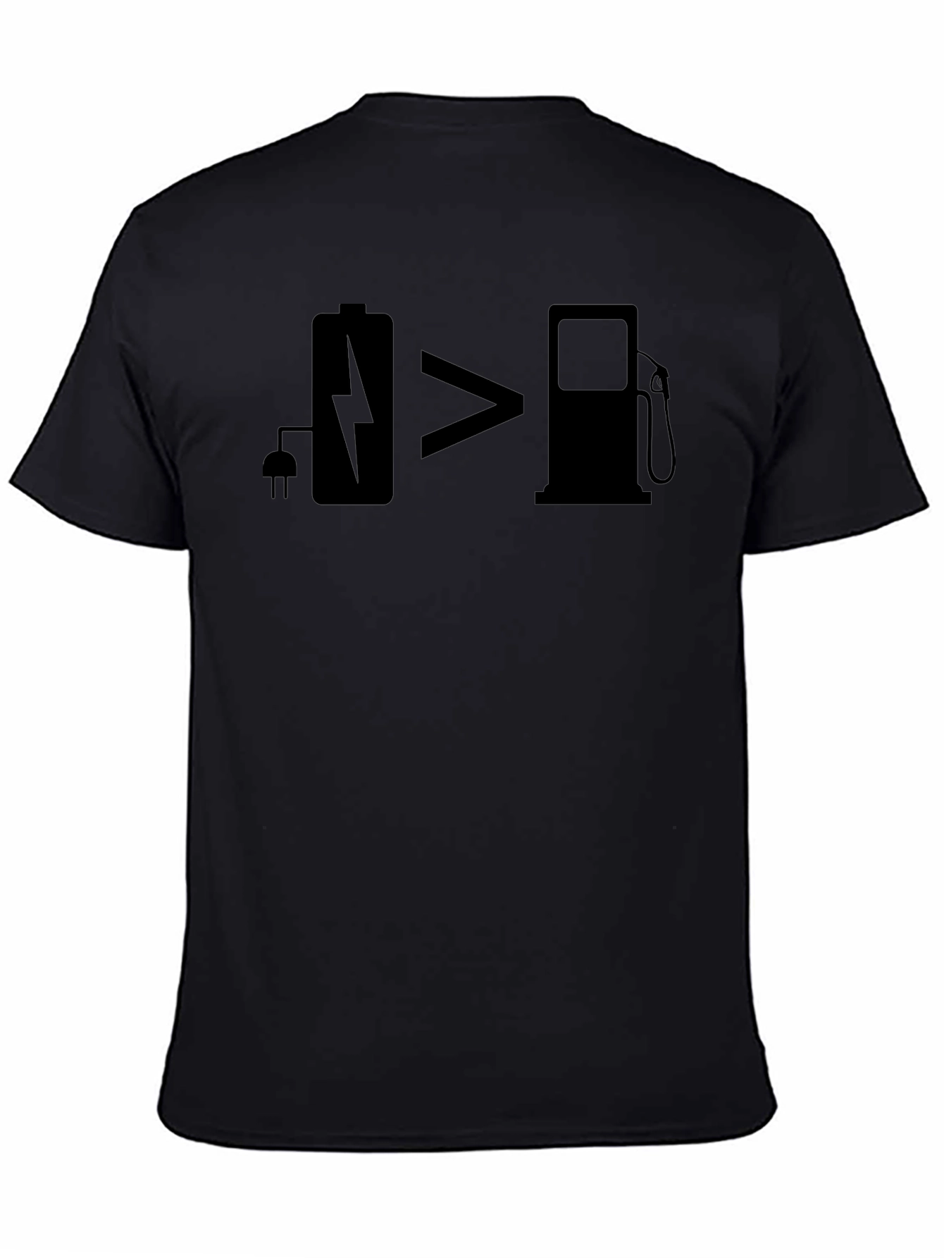 Electric Car T-Shirt: Battery vs Gas