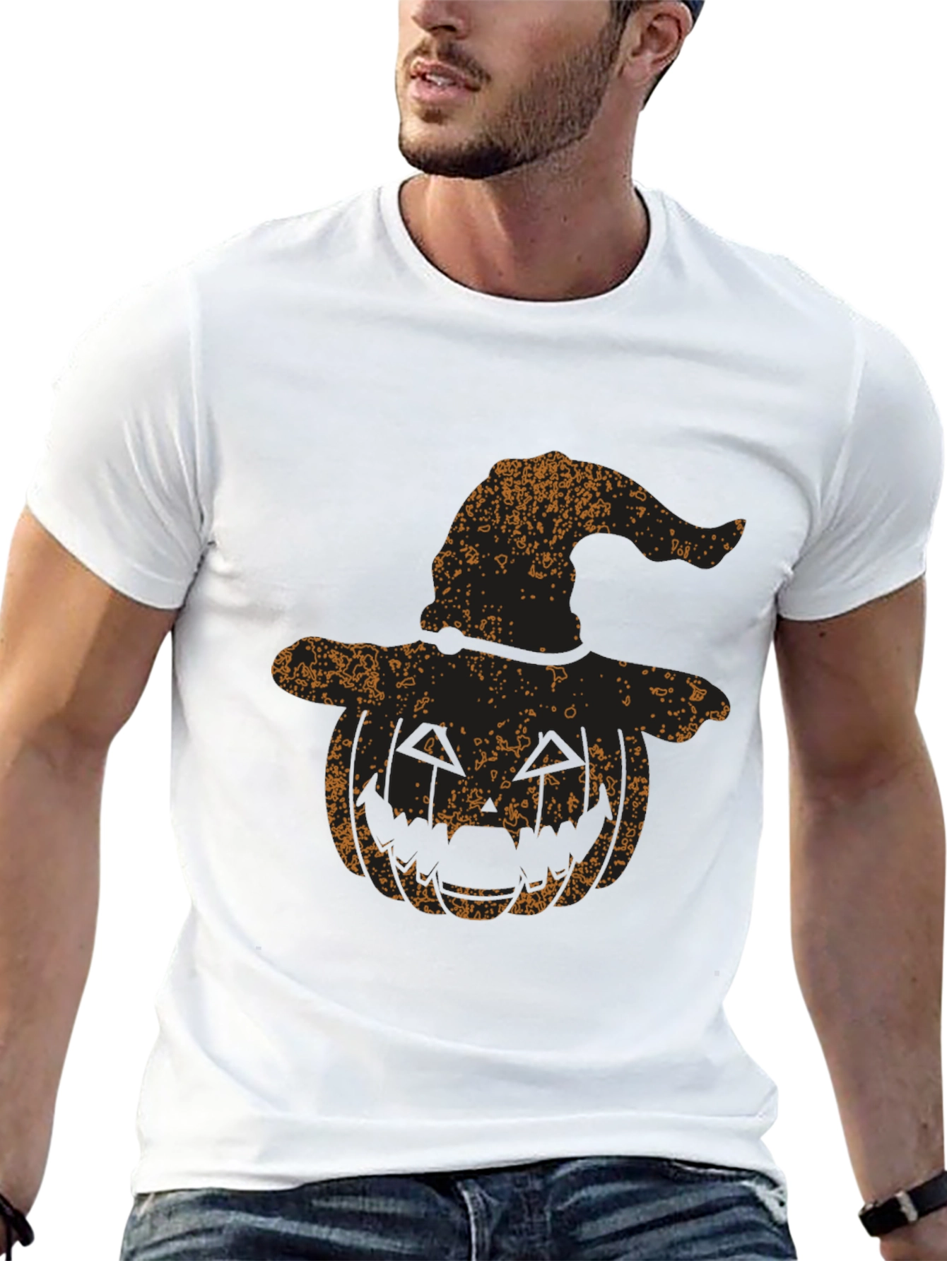 Halloween Pumpkin Witch Hat T-Shirt