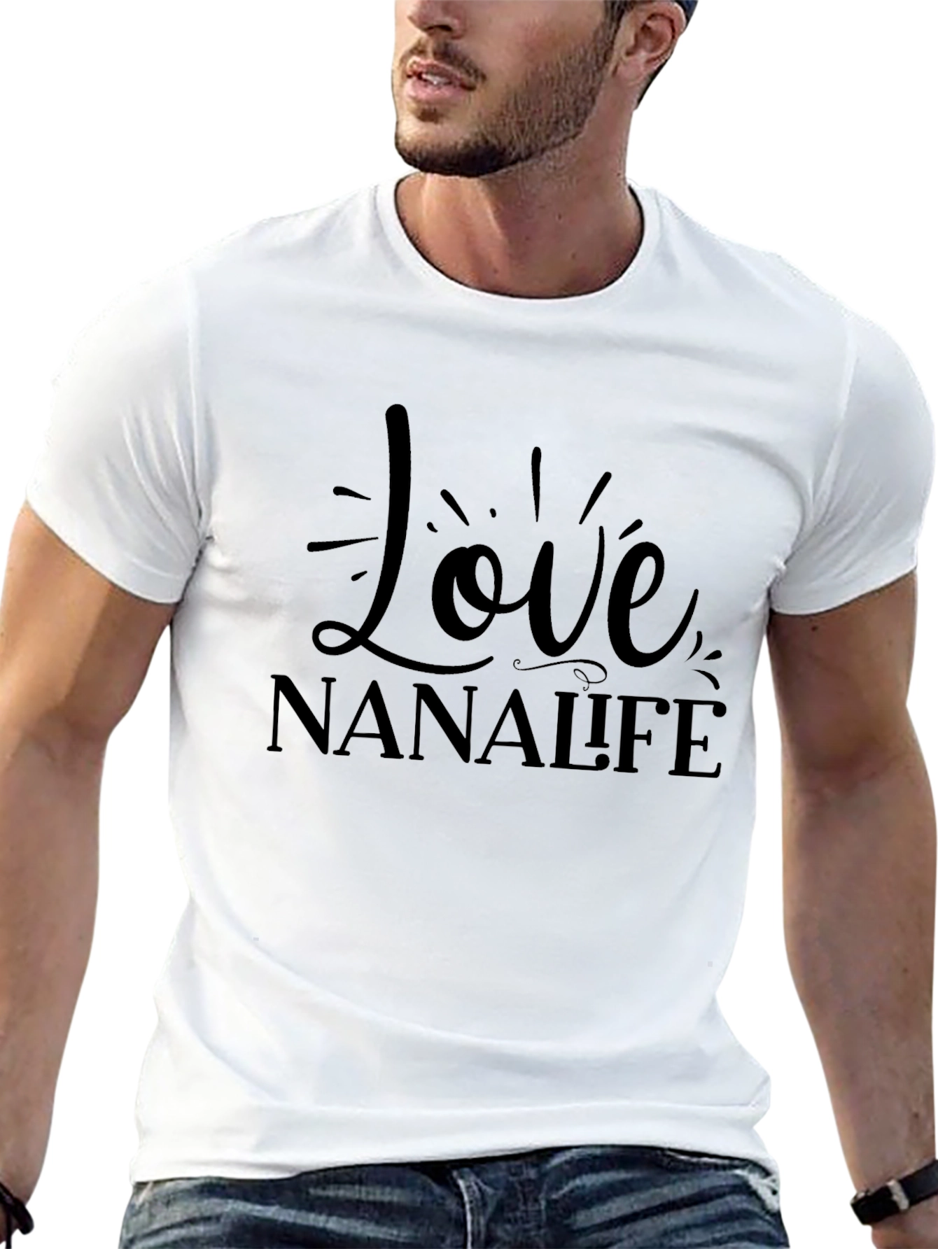 Love Nana Life Black T-Shirt