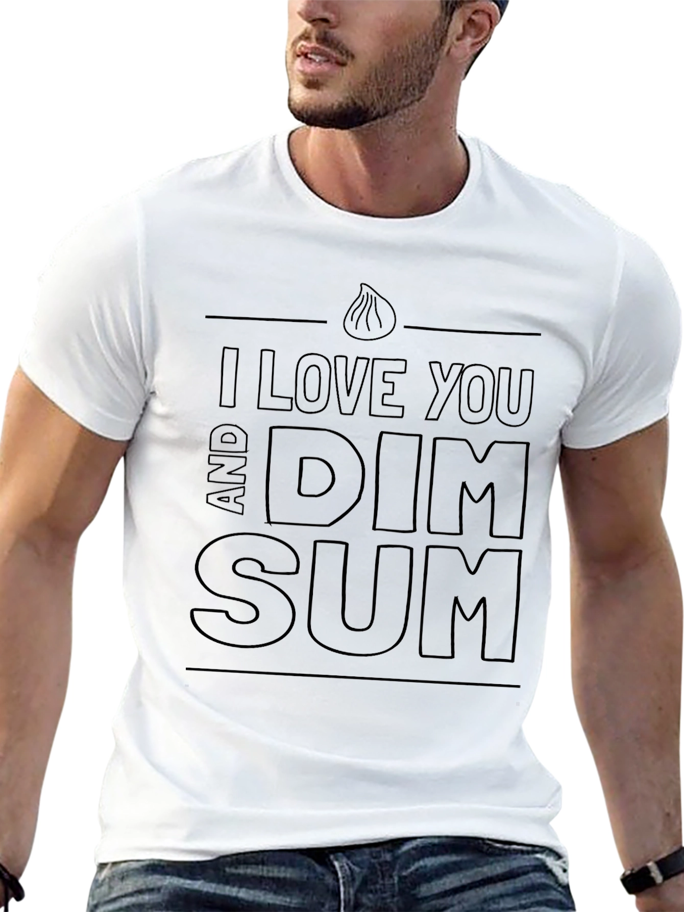 I Love You and Dim Sum Black T-Shirt