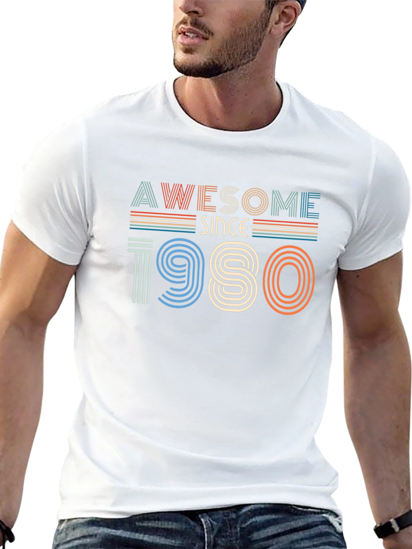 Awesome Since 1980 Graphic Tee - Birthday Gift