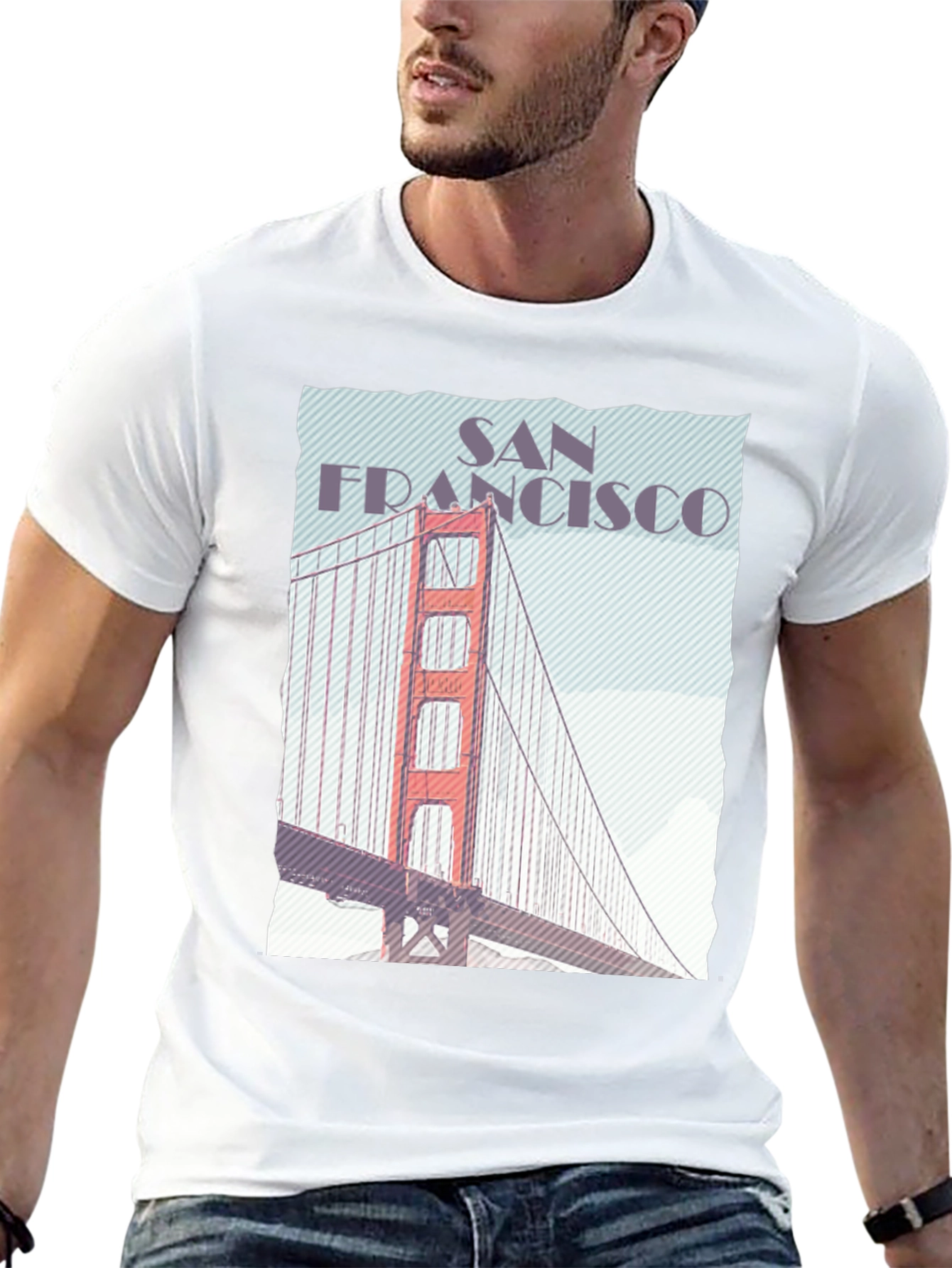 San Francisco Golden Gate Bridge Graphic Tee - Black
