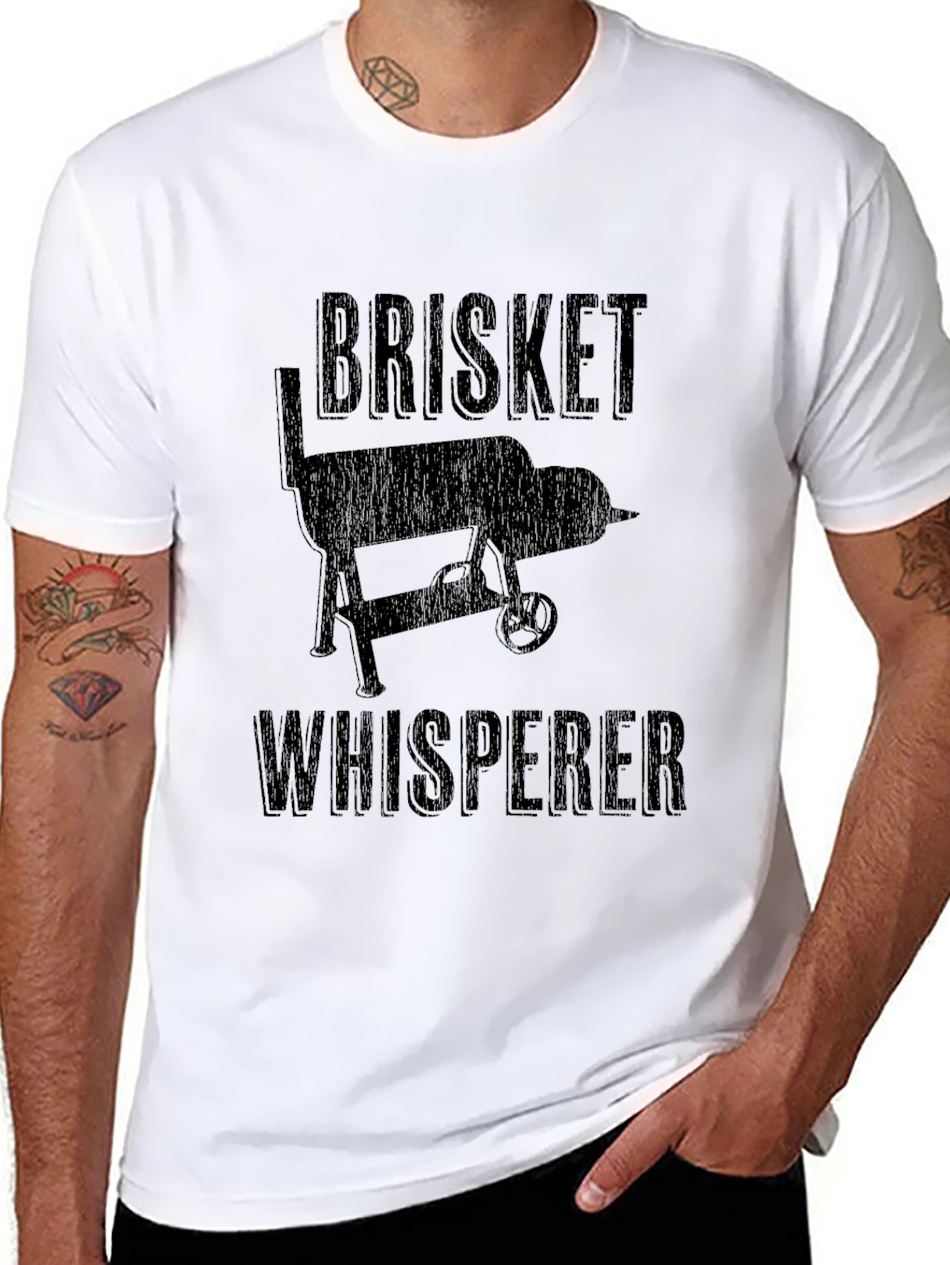 Brisket Whisperer T-Shirt - BBQ Smoker Design