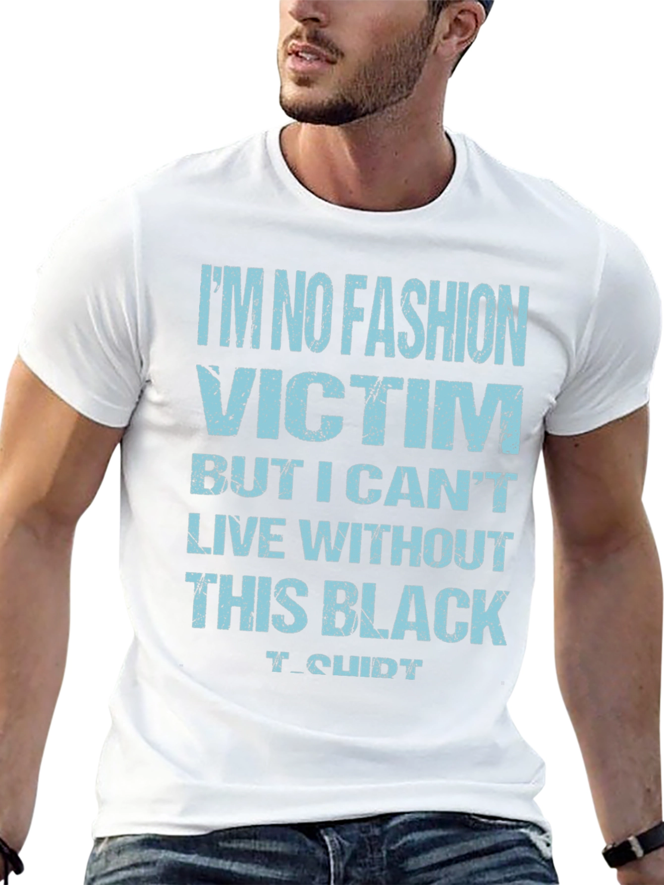 Funny No Fashion Victim Black T-Shirt