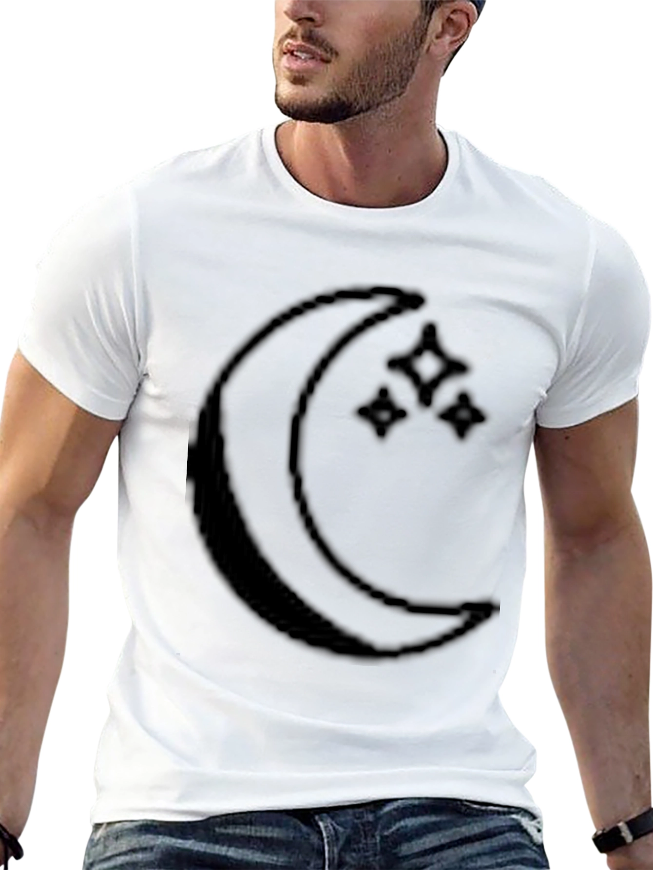 Mystic Moon Graphic Tee - Mens Black T-Shirt