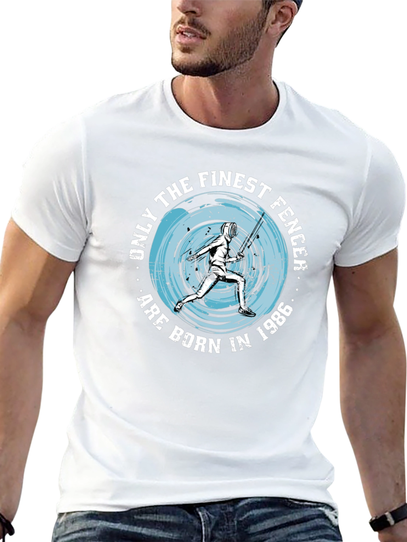 Finest Fencer Born in 1986 Black T-Shirt
