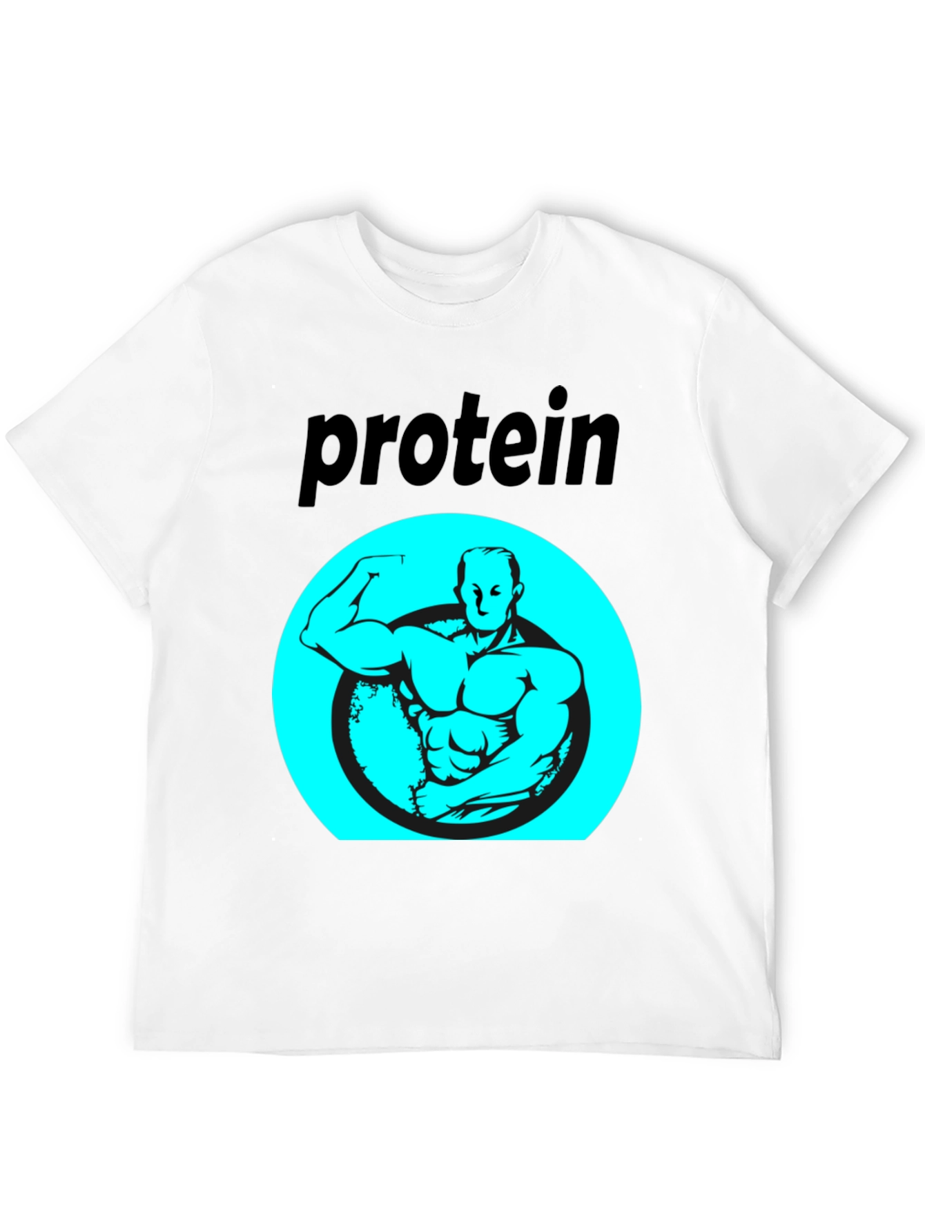 Protein Power T-Shirt - Black Gym Bodybuilding Design