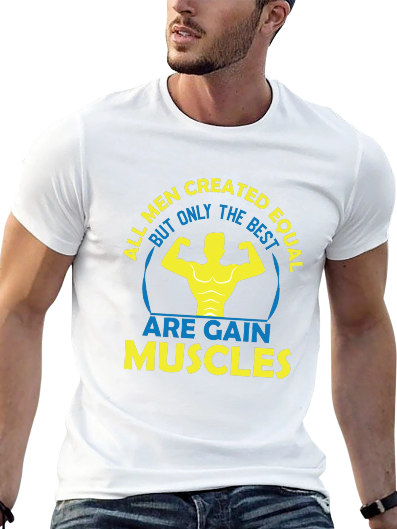 Muscle Gain Graphic Tee - Mens Fitness Shirt