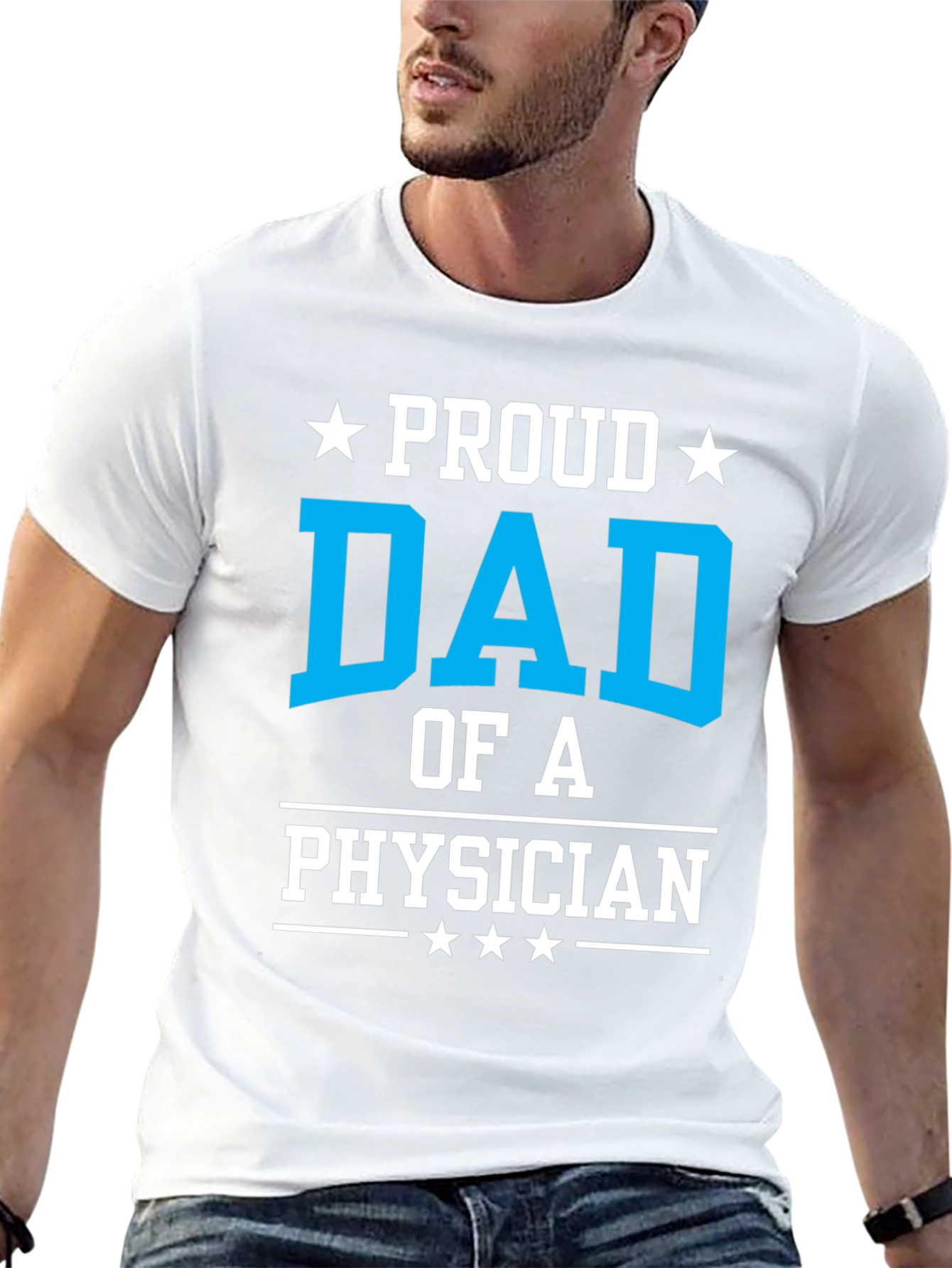 Proud Dad of a Physician T-Shirt - Black