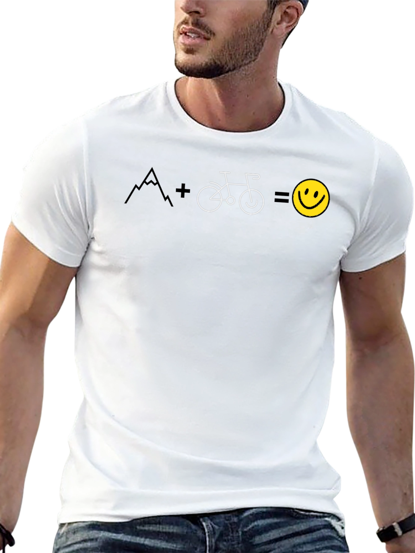 Mountain Bike + Happy Face T-Shirt