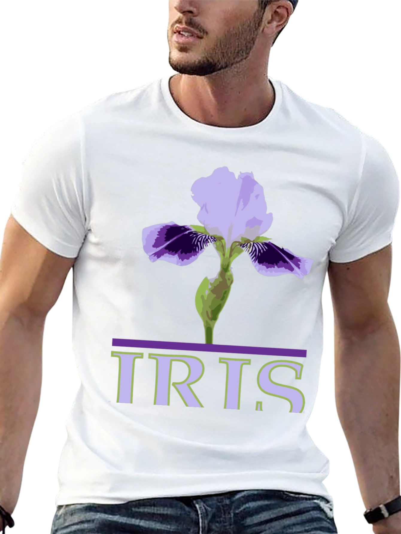 Iris Flower Graphic T-Shirt