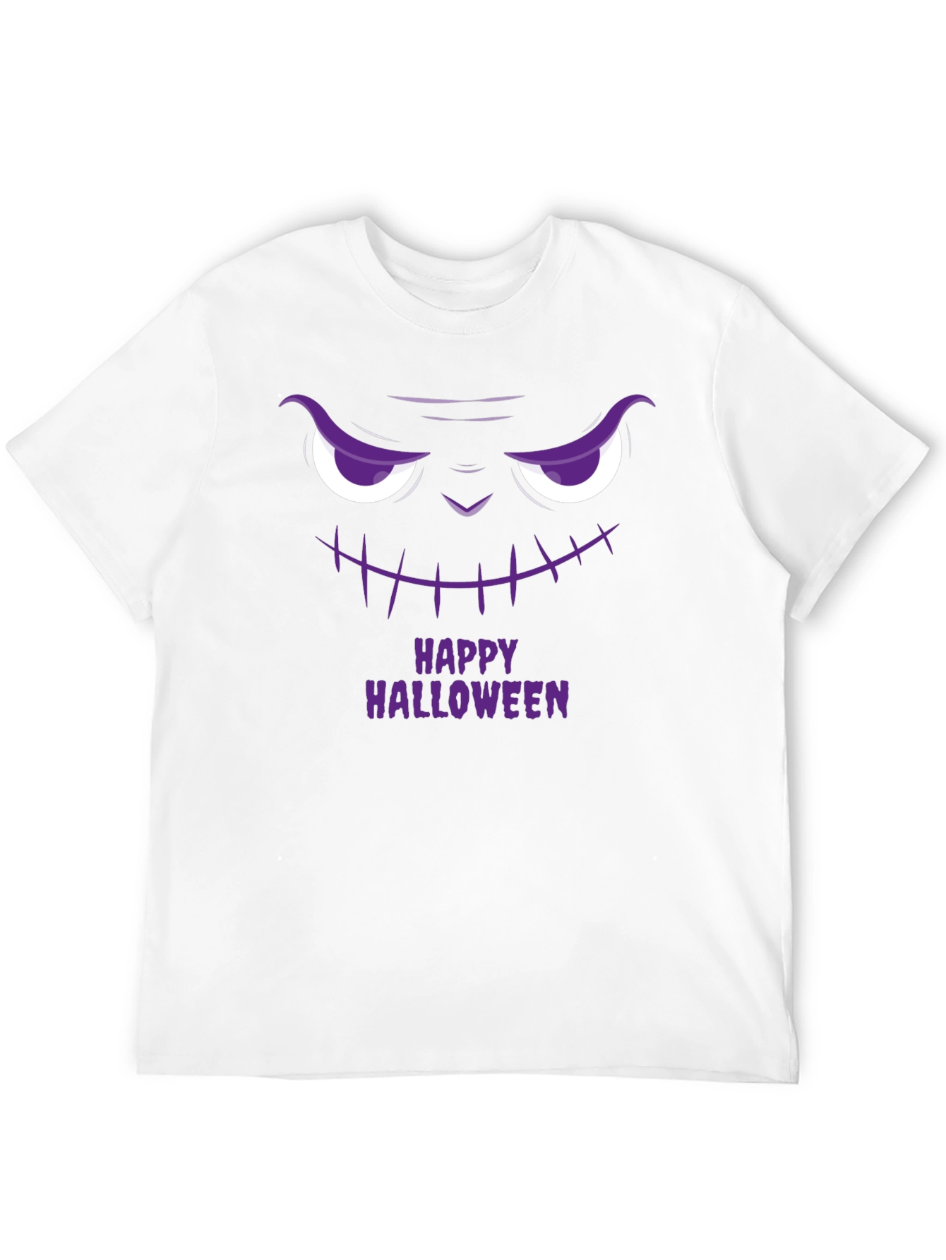 Happy Halloween Scary Face Black T-Shirt