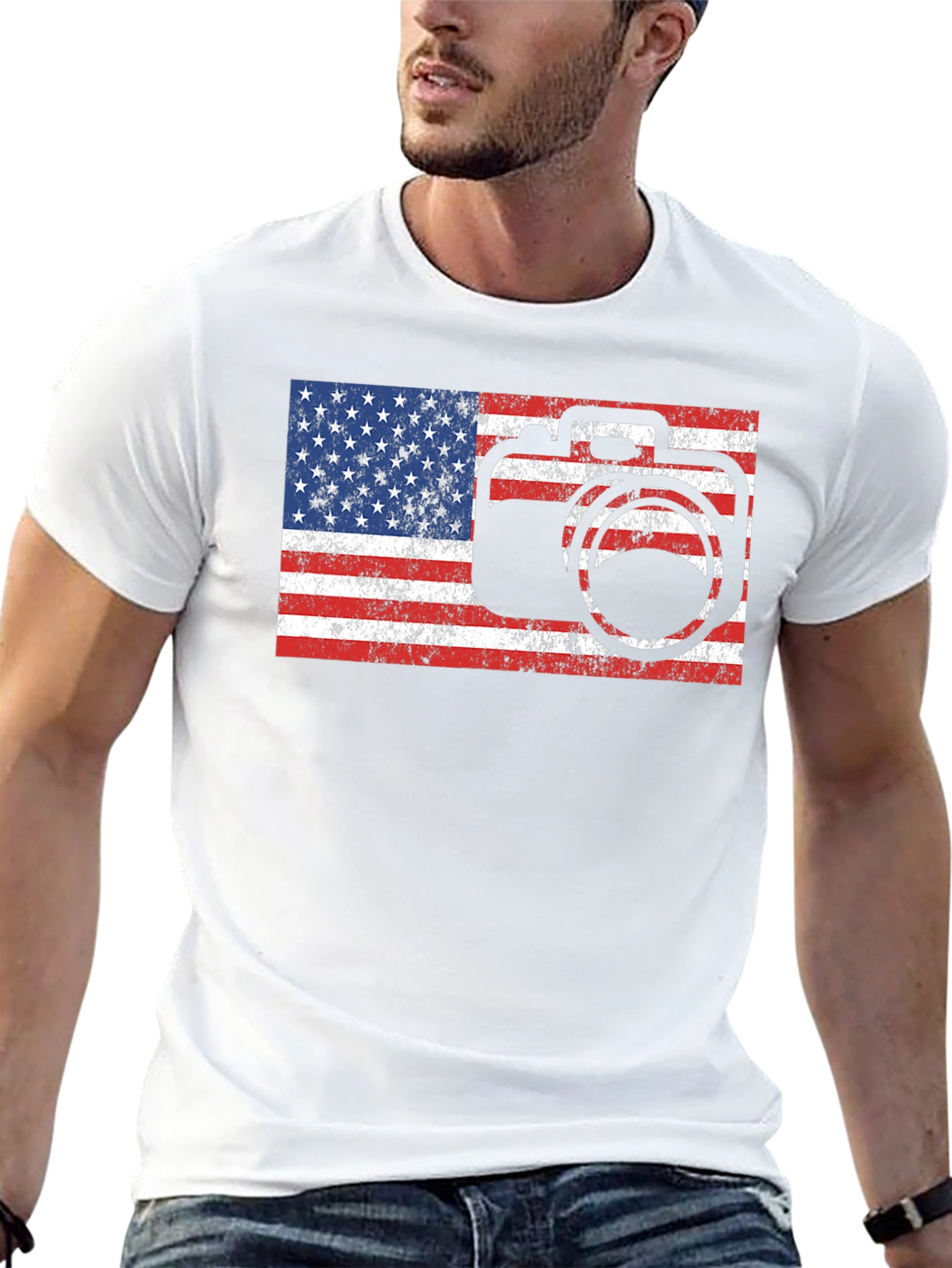 Patriotic Camera T-Shirt