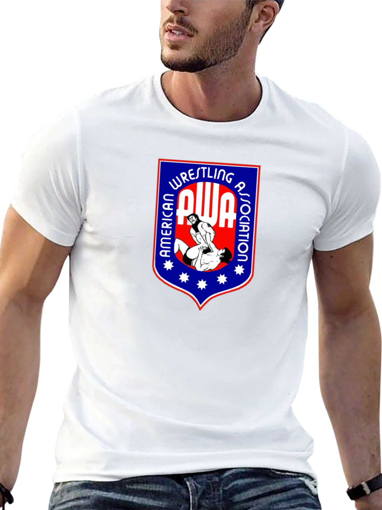 AWA Wrestling T-Shirt - Classic Retro Design