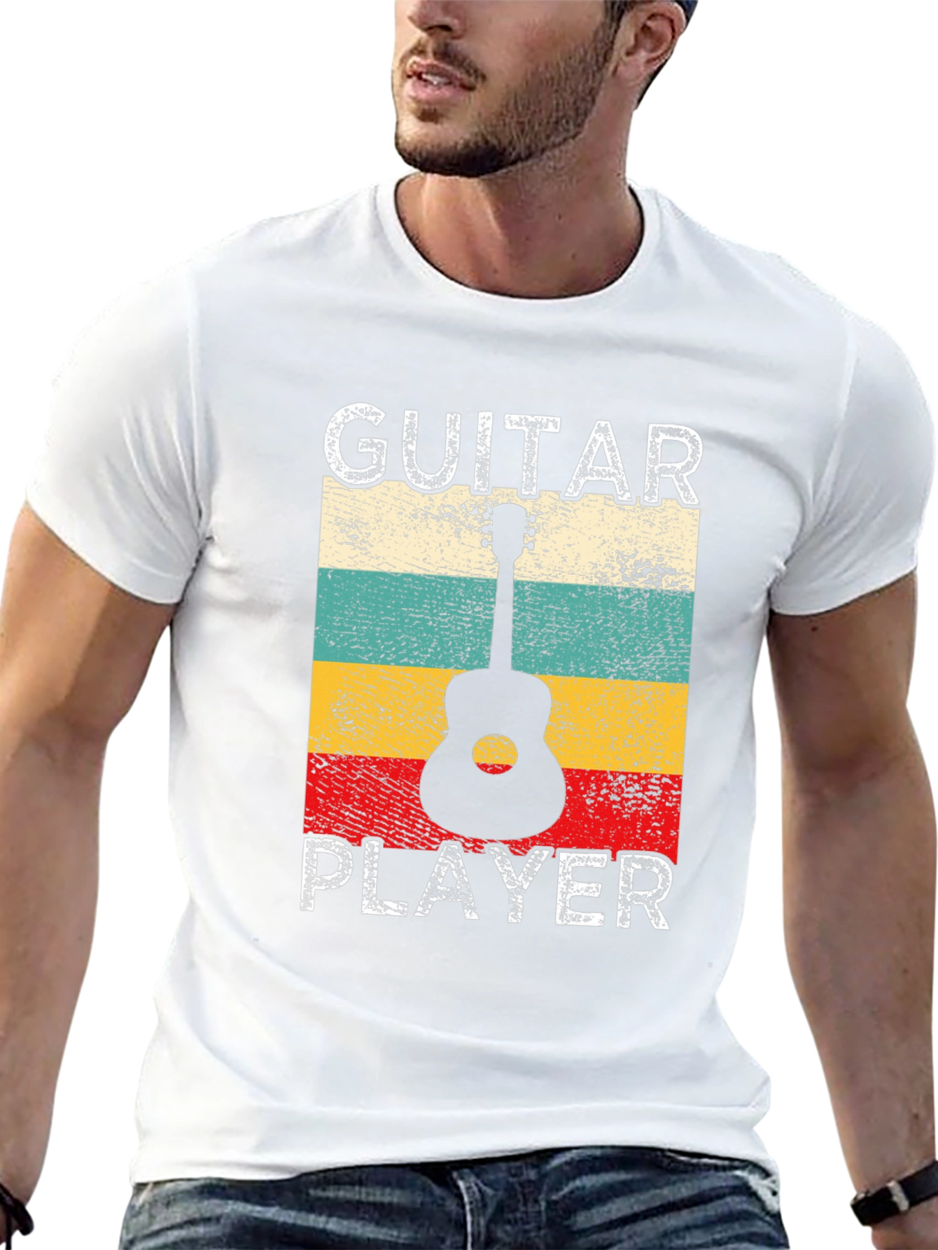 Guitar Player Retro T-Shirt - Music Lover Tee