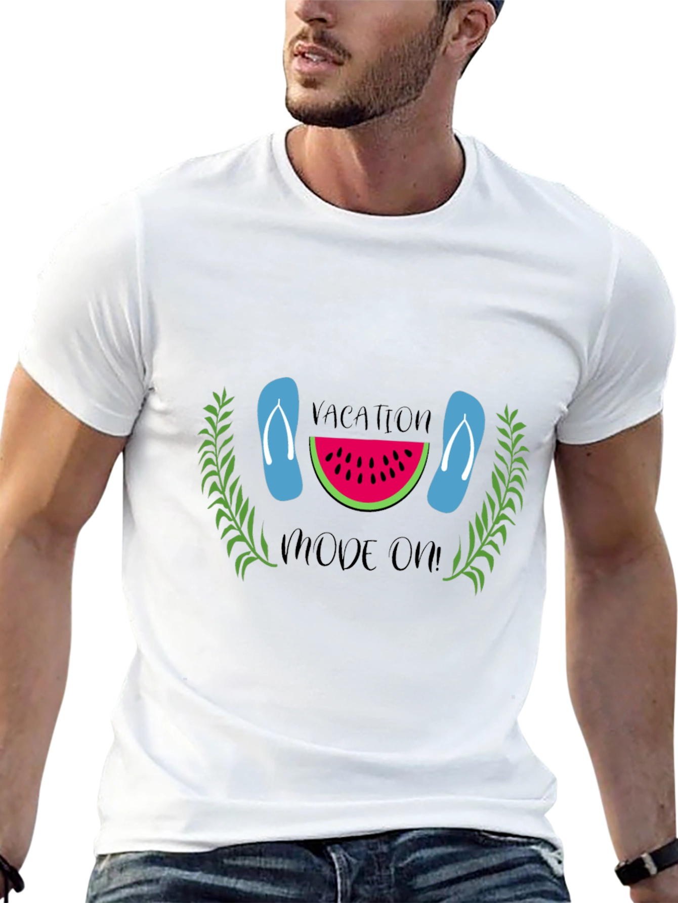 Vacation Mode On Black T-Shirt