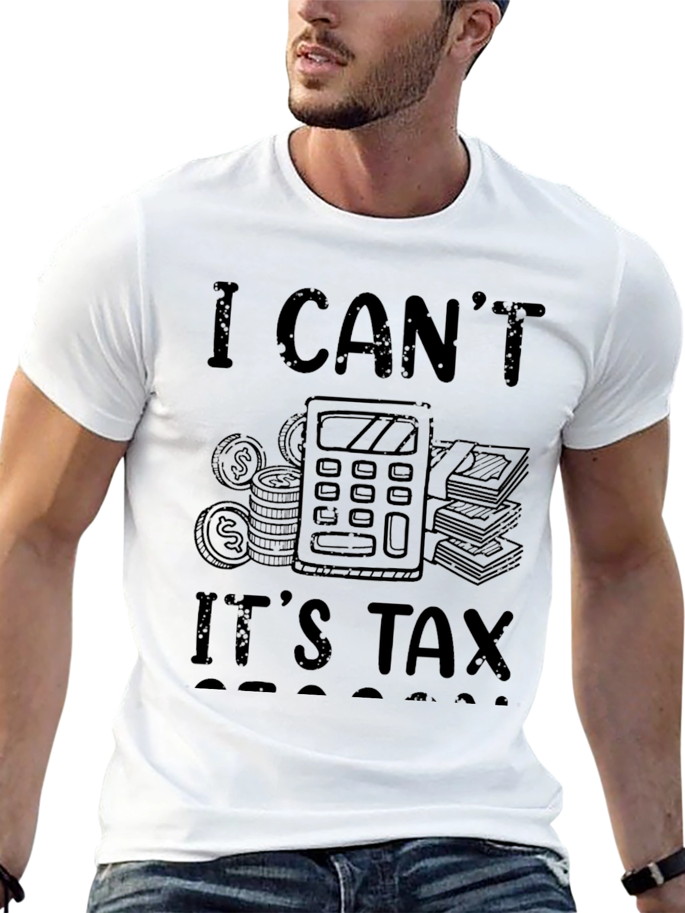 Funny I Cant Its Tax Season Black T-Shirt