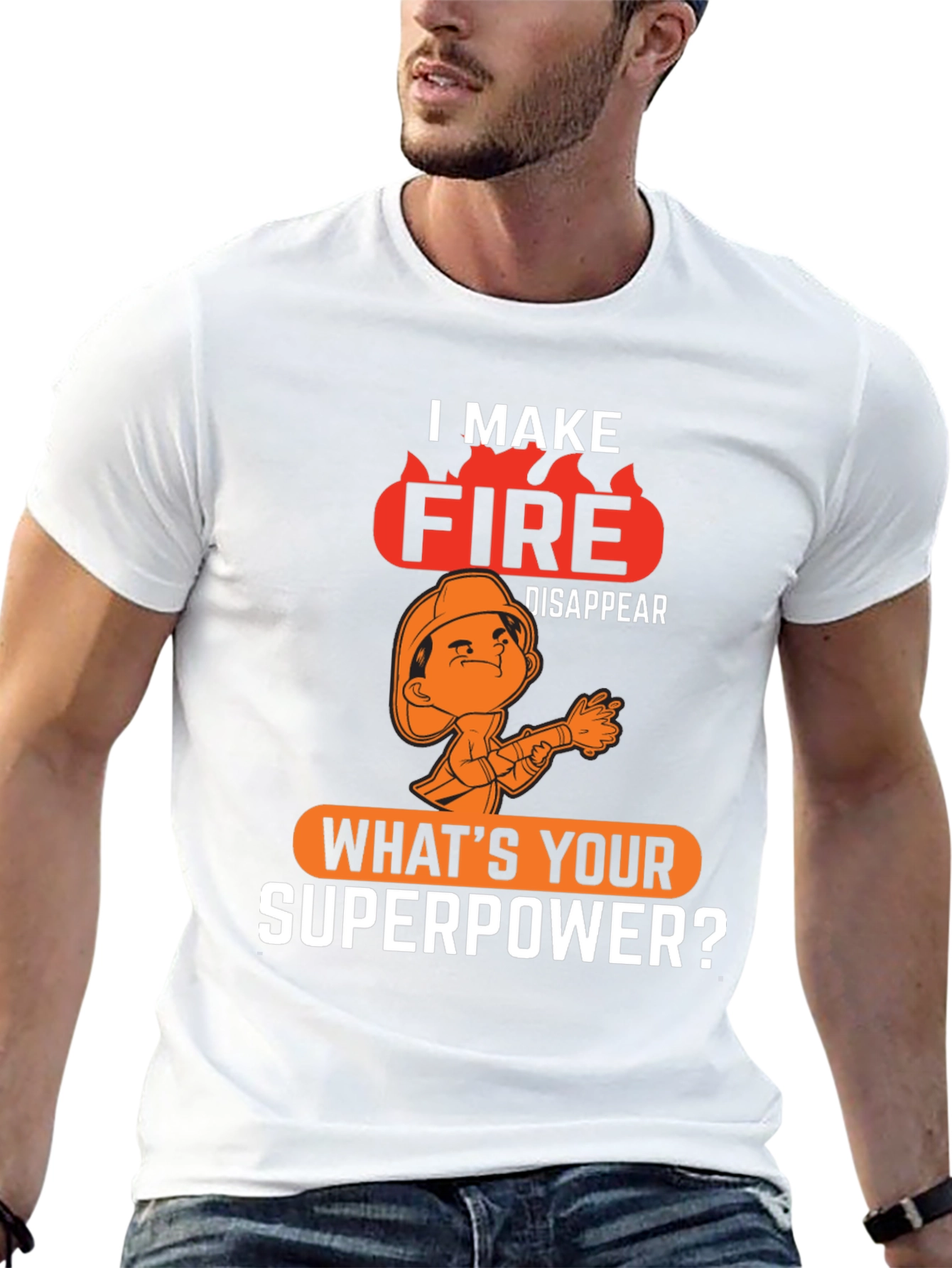 Firefighter Superpower Graphic Tee