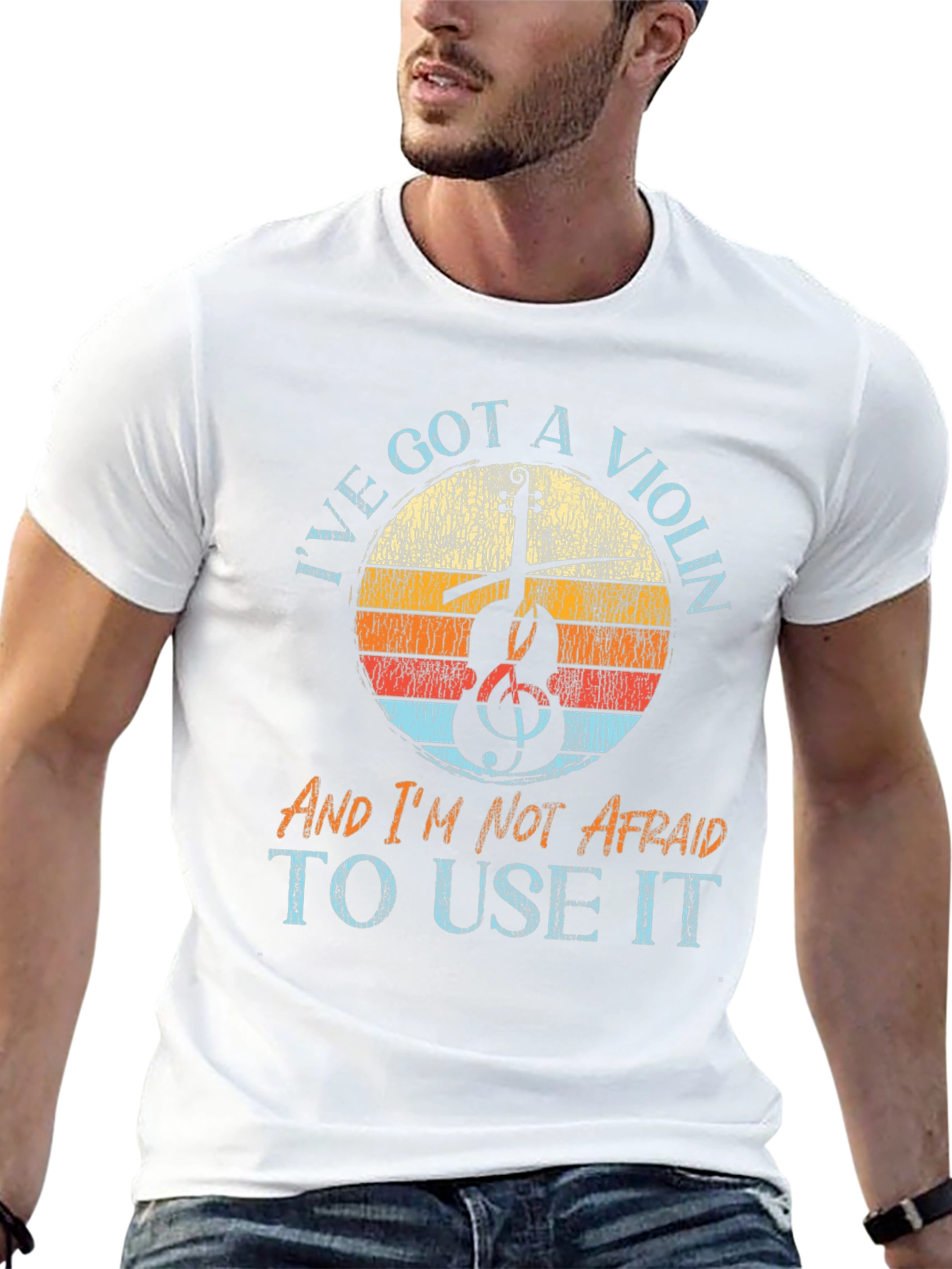 Violin Graphic Tee - Music Lovers T-Shirt