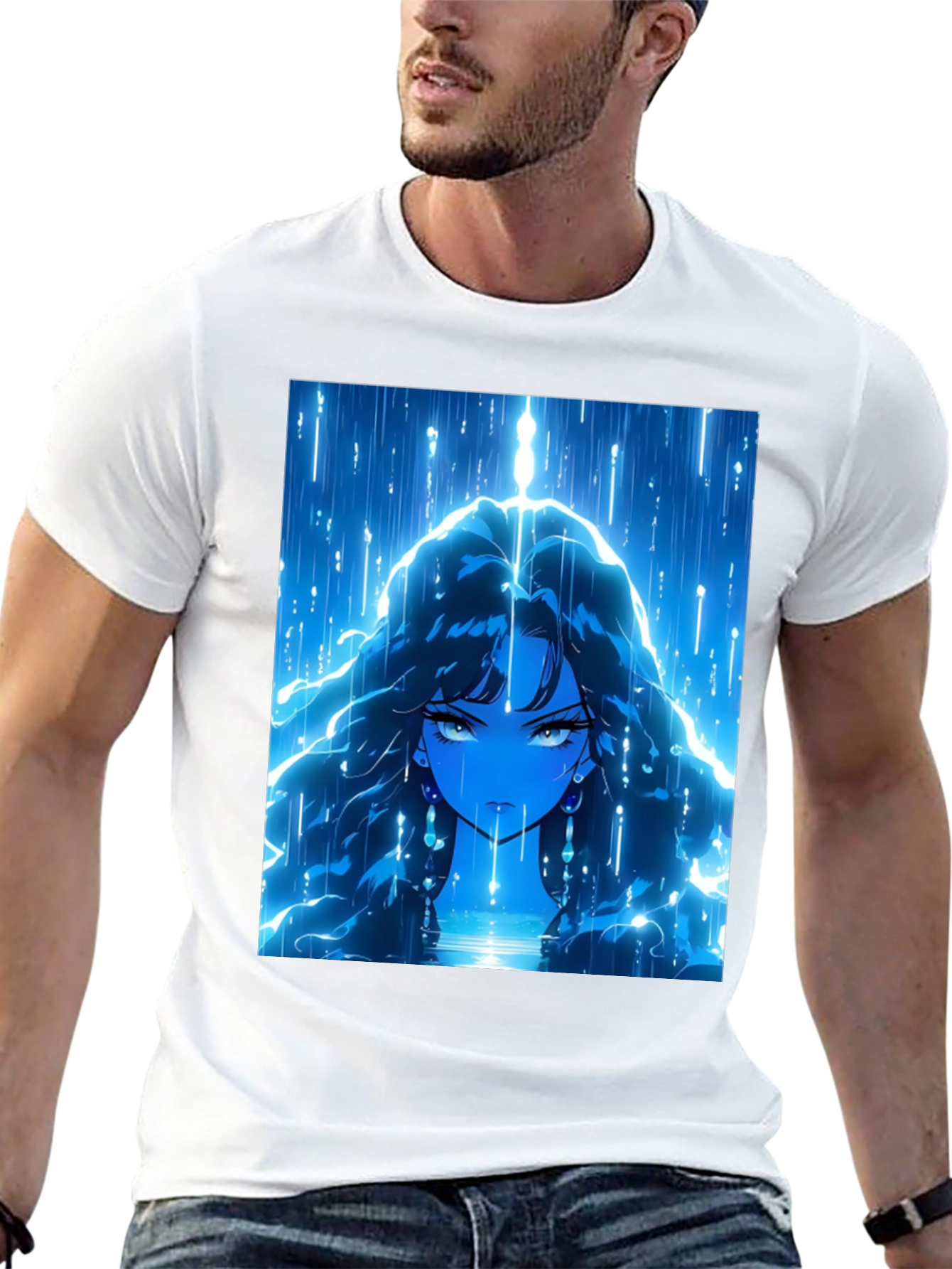 Anime Girl Graphic Black T-Shirt